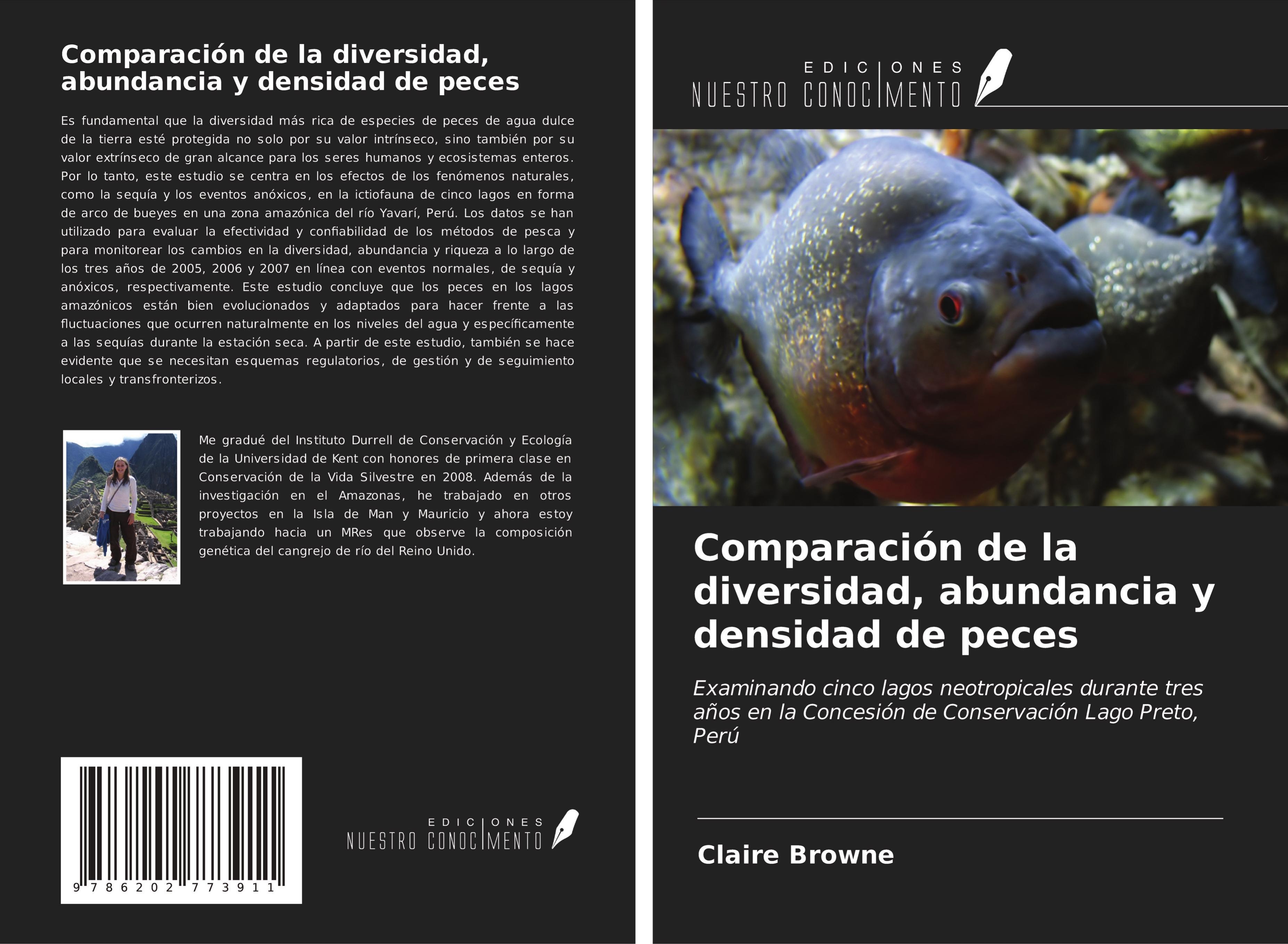 Comparación de la diversidad, abundancia y densidad de peces