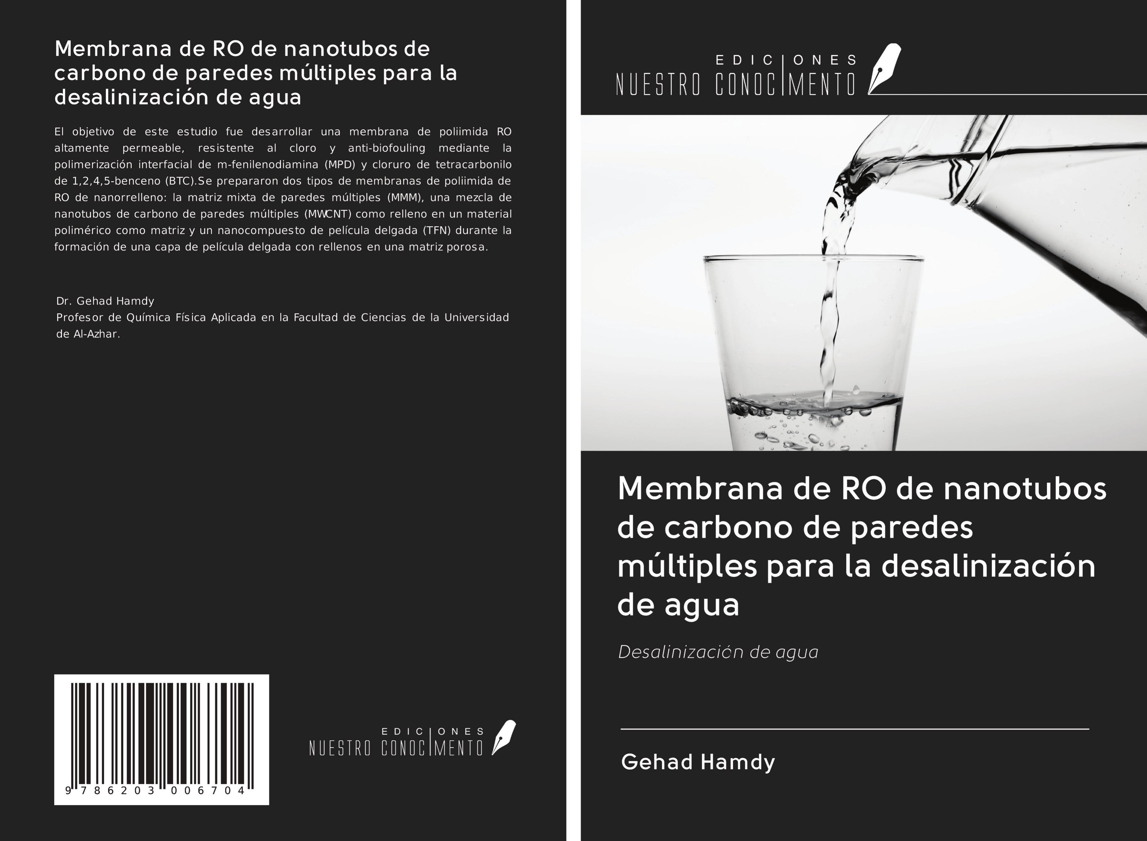 Membrana de RO de nanotubos de carbono de paredes múltiples para la desalinización de agua