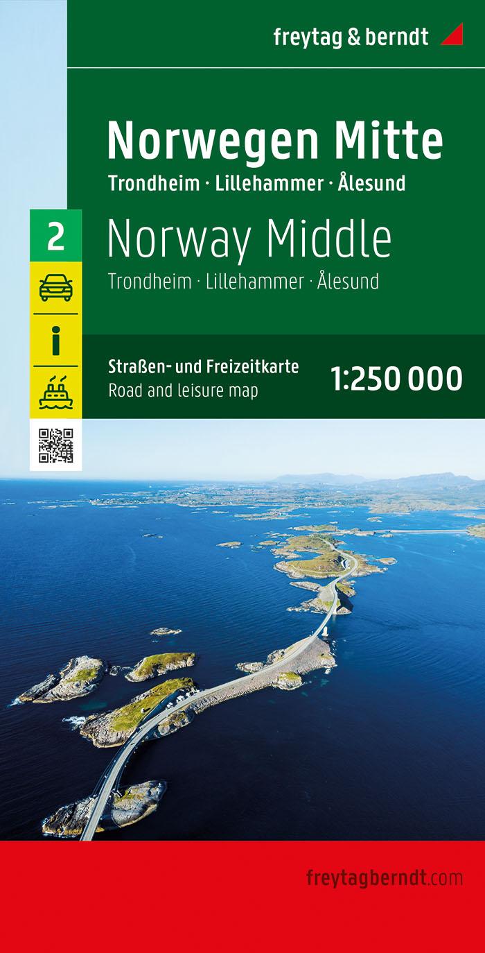 Norwegen Mitte, Straßen- und Freizeitkarte 1:250.000, freytag & berndt