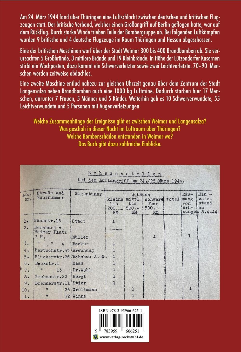 Bombenangriff auf Weimar und der Luftkrieg über Thüringen am 24. März 1944