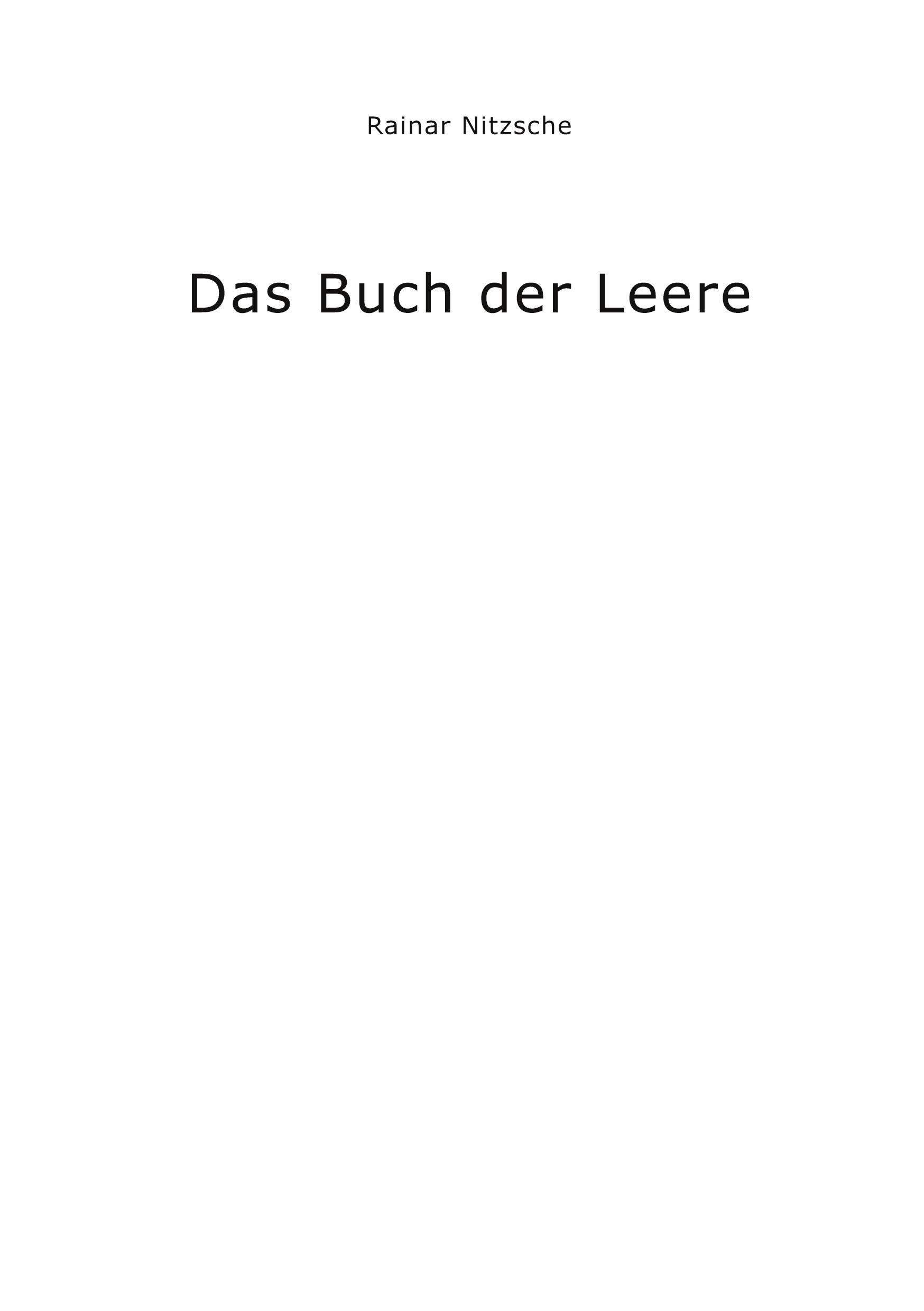 Das Buch der Leere