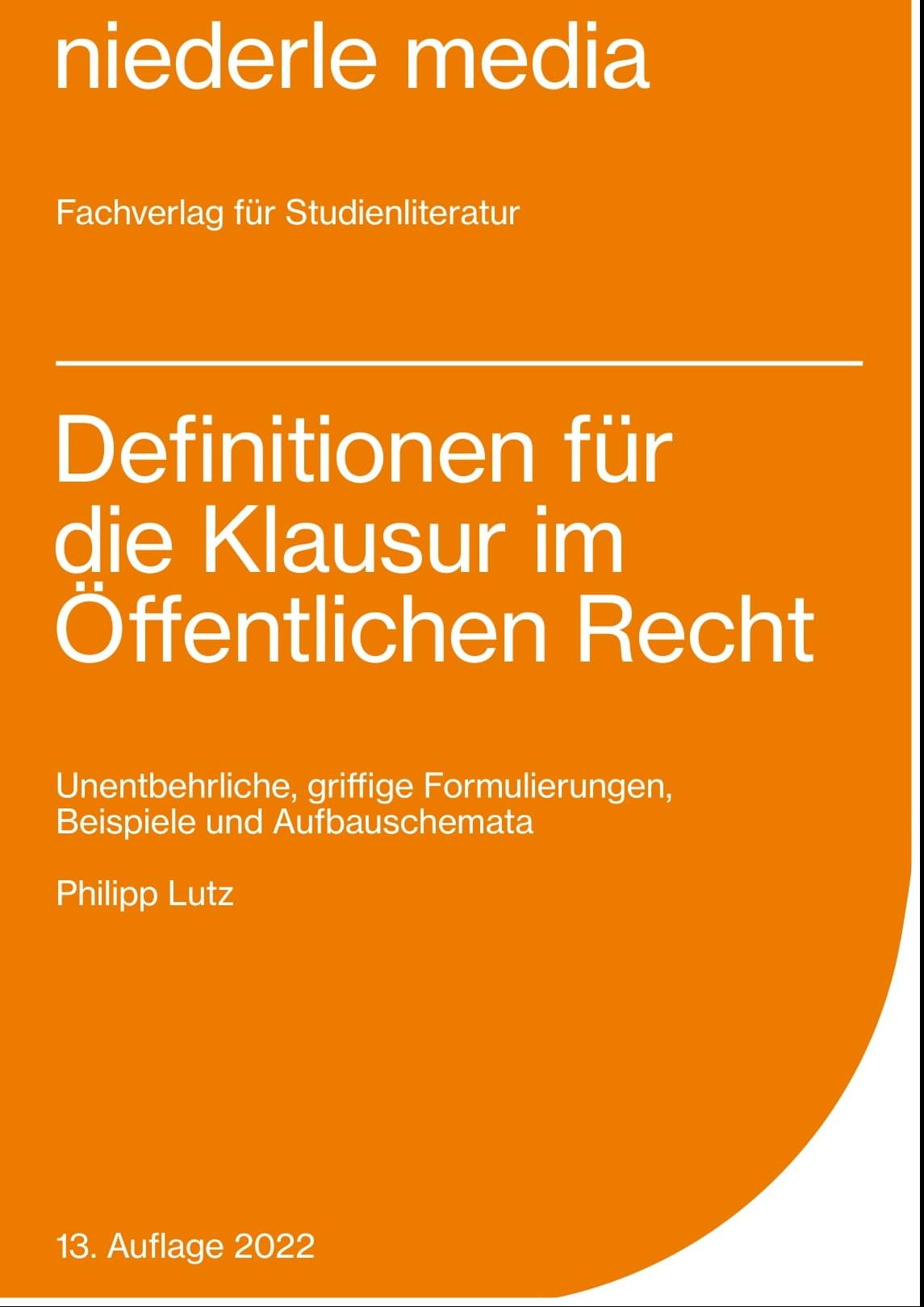 Definitionen für die Klausur im Öffentlichen Recht