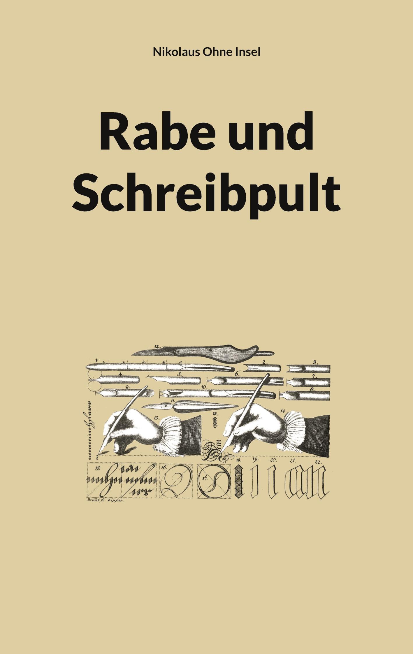 Rabe und Schreibpult