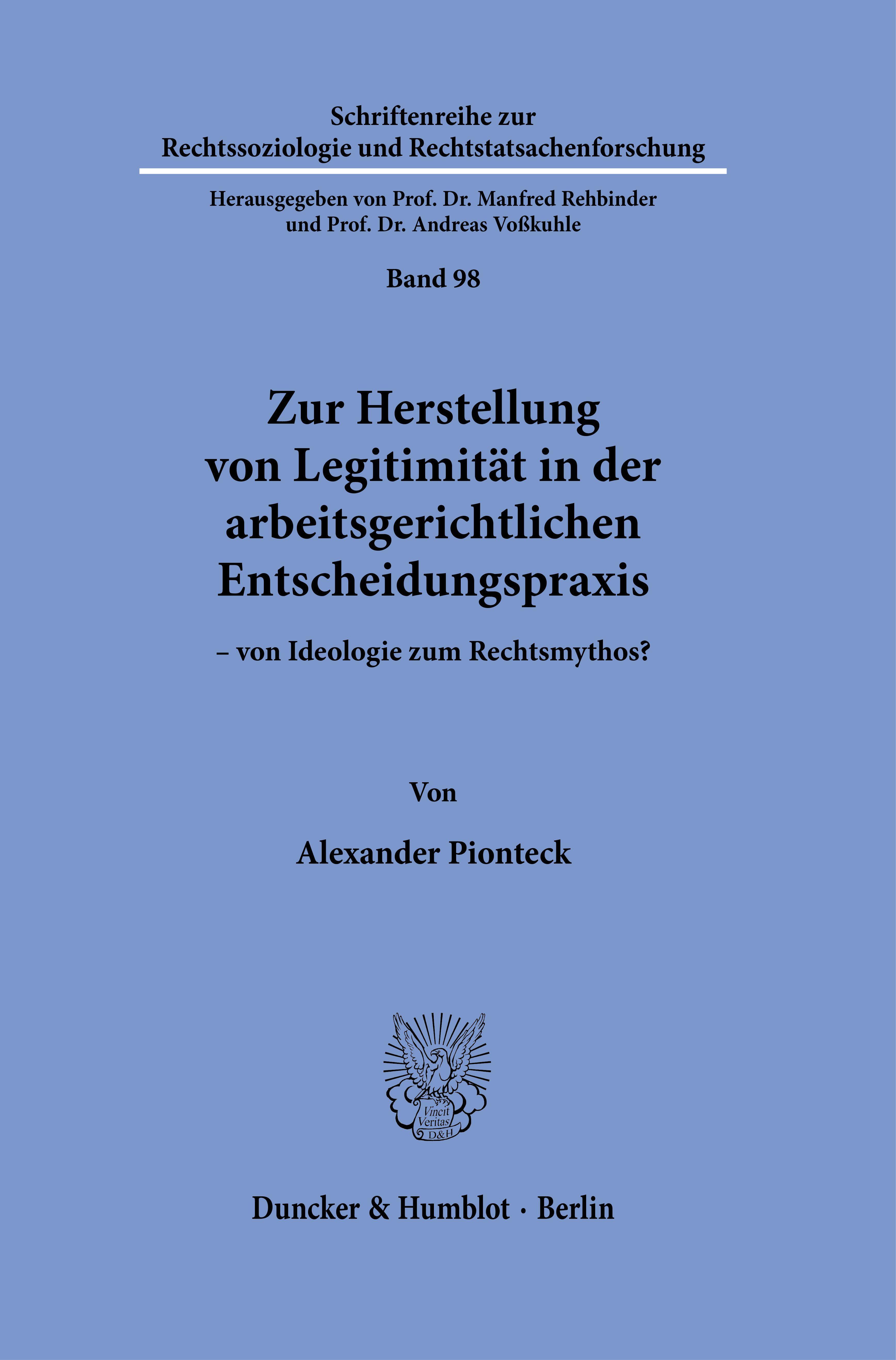 Zur Herstellung von Legitimität in der arbeitsgerichtlichen Entscheidungspraxis