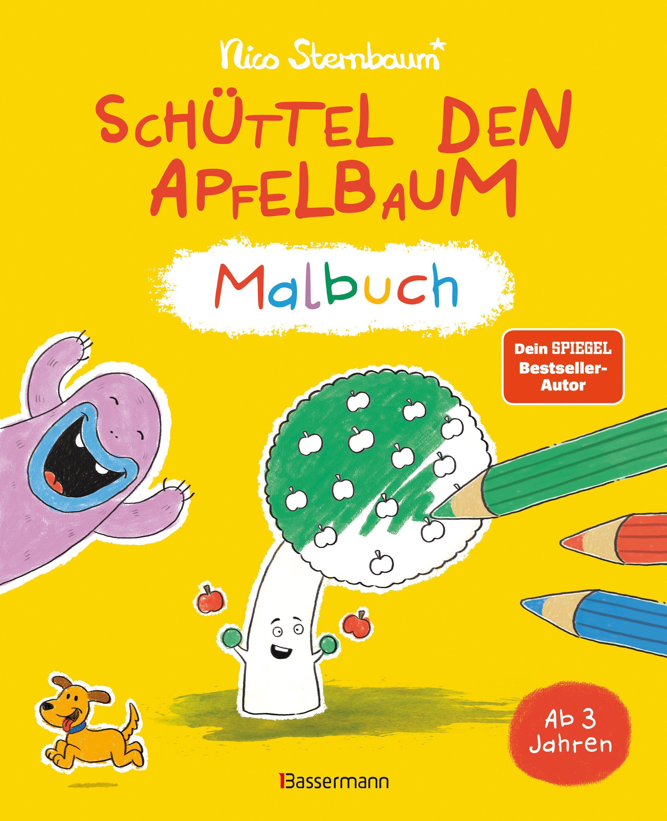 Schüttel den Apfelbaum - Malbuch