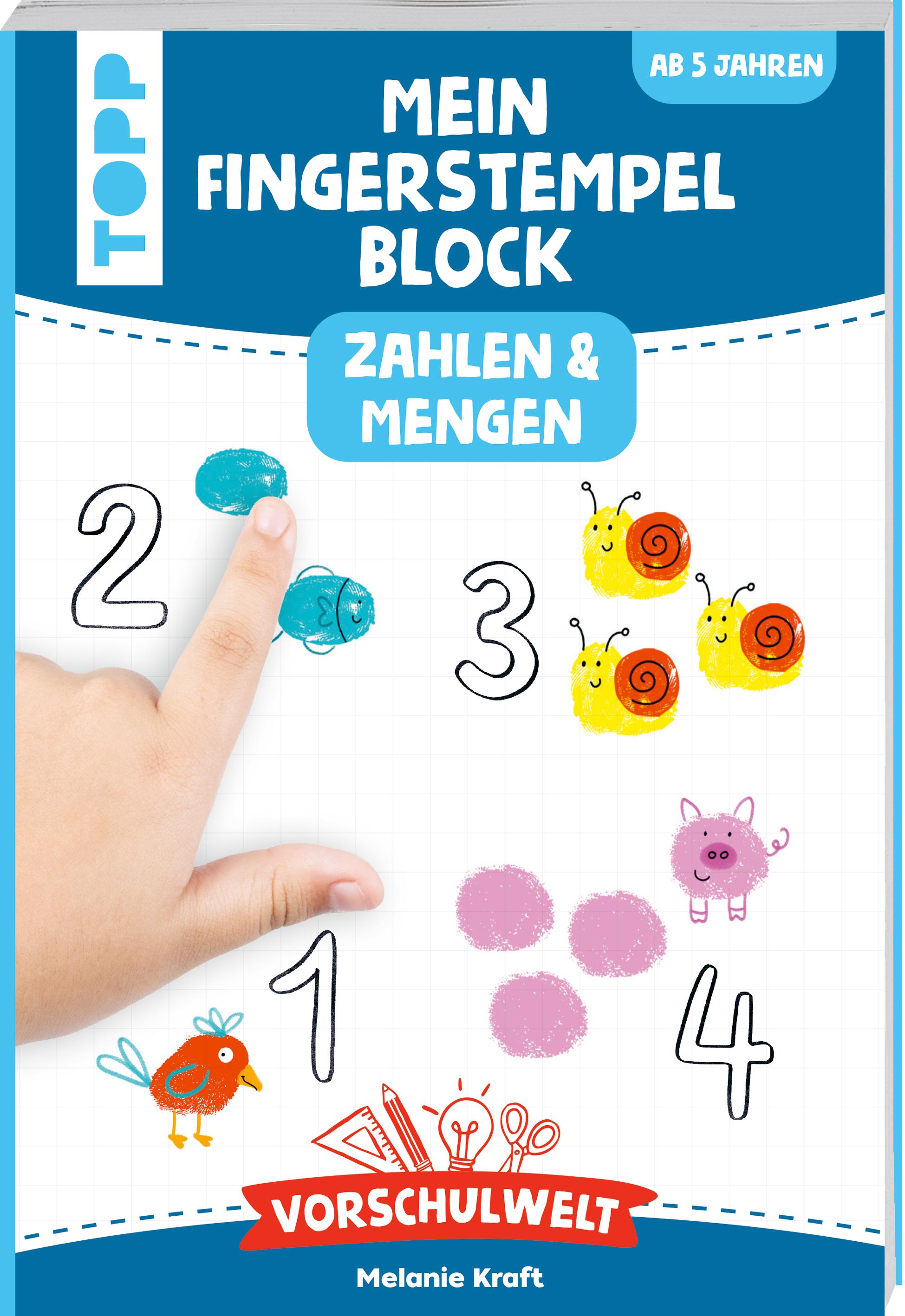 Vorschulwelt - Mein Fingerstempelblock Zahlen und Mengen