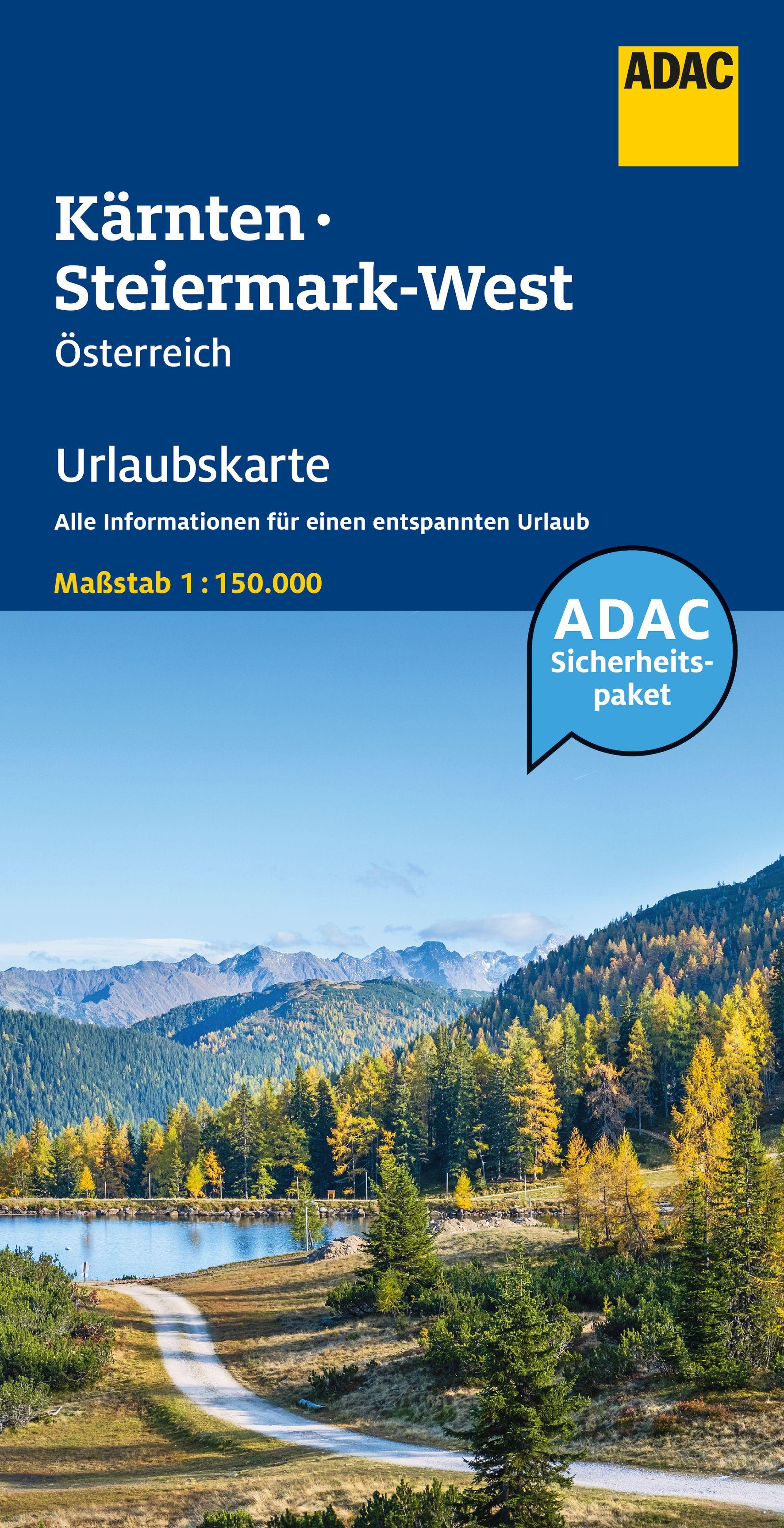 ADAC Urlaubskarte Österreich 04 Kärnten, Steiermark-West 1:150.000