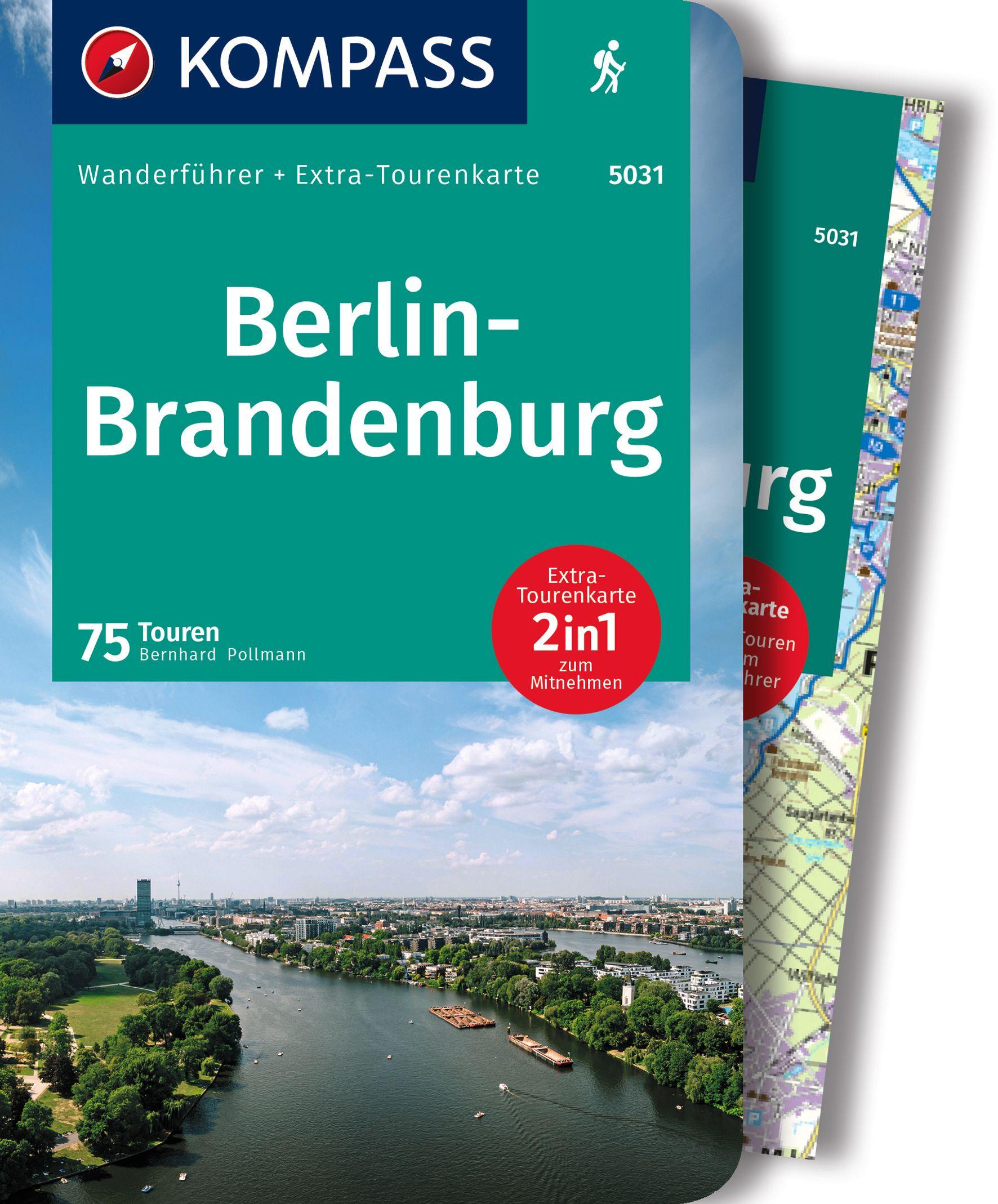 KOMPASS Wanderführer Berlin-Brandenburg, 75 Touren mit Extra-Tourenkarte