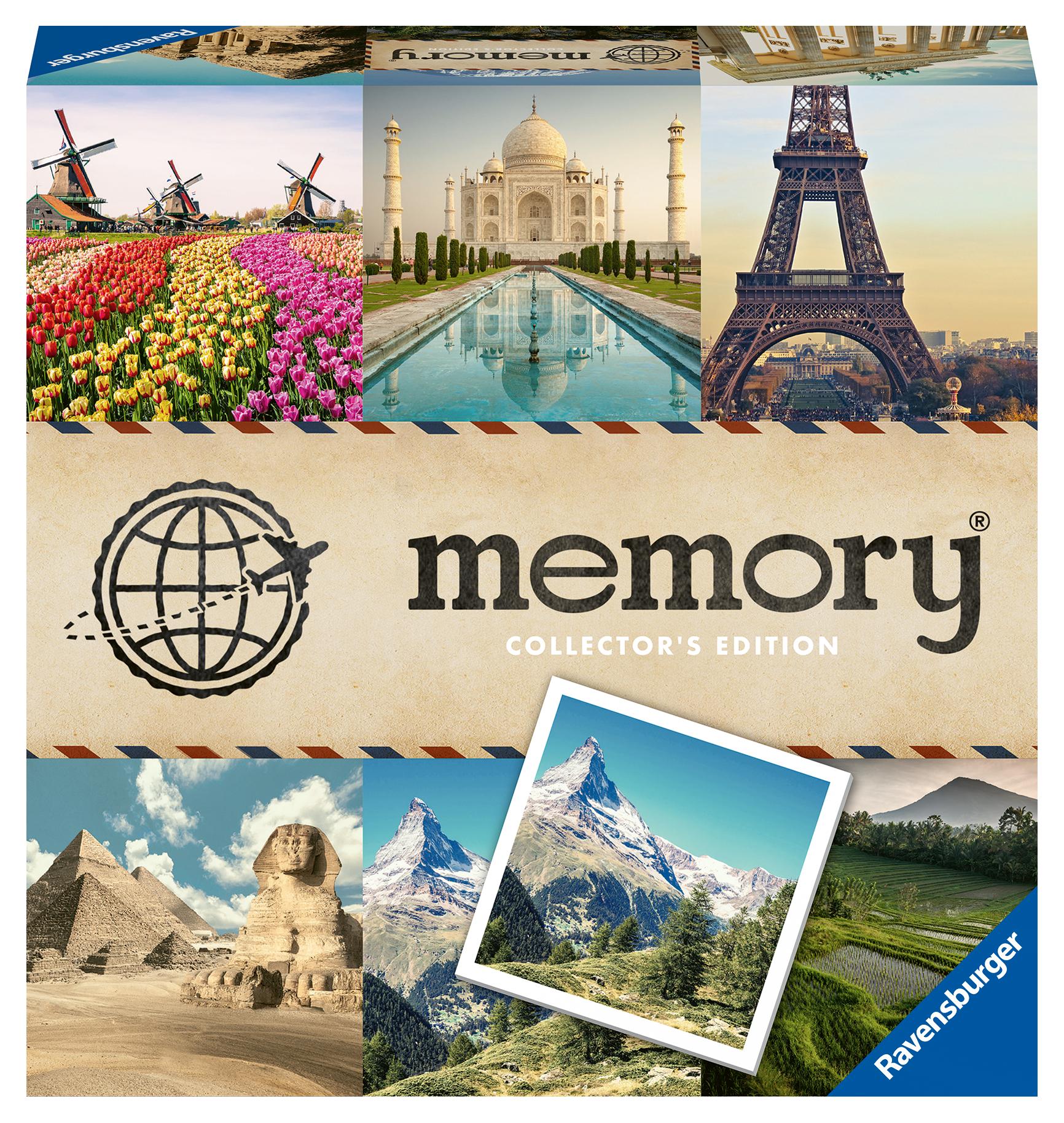 Ravensburger Collectors' memory® Schönste Reiseziele - 27379 - Das weltbekannte Gedächtnisspiel mit wunderschönen Bildern von Traumorten, ein besonderes memory® und eine tolle Inspiration für Reiselustige