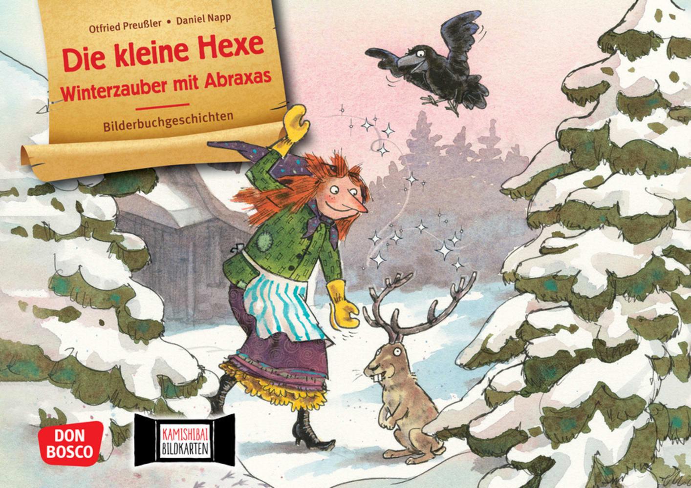 Die kleine Hexe - Winterzauber mit Abraxas. Kamishibai Bildkartenset