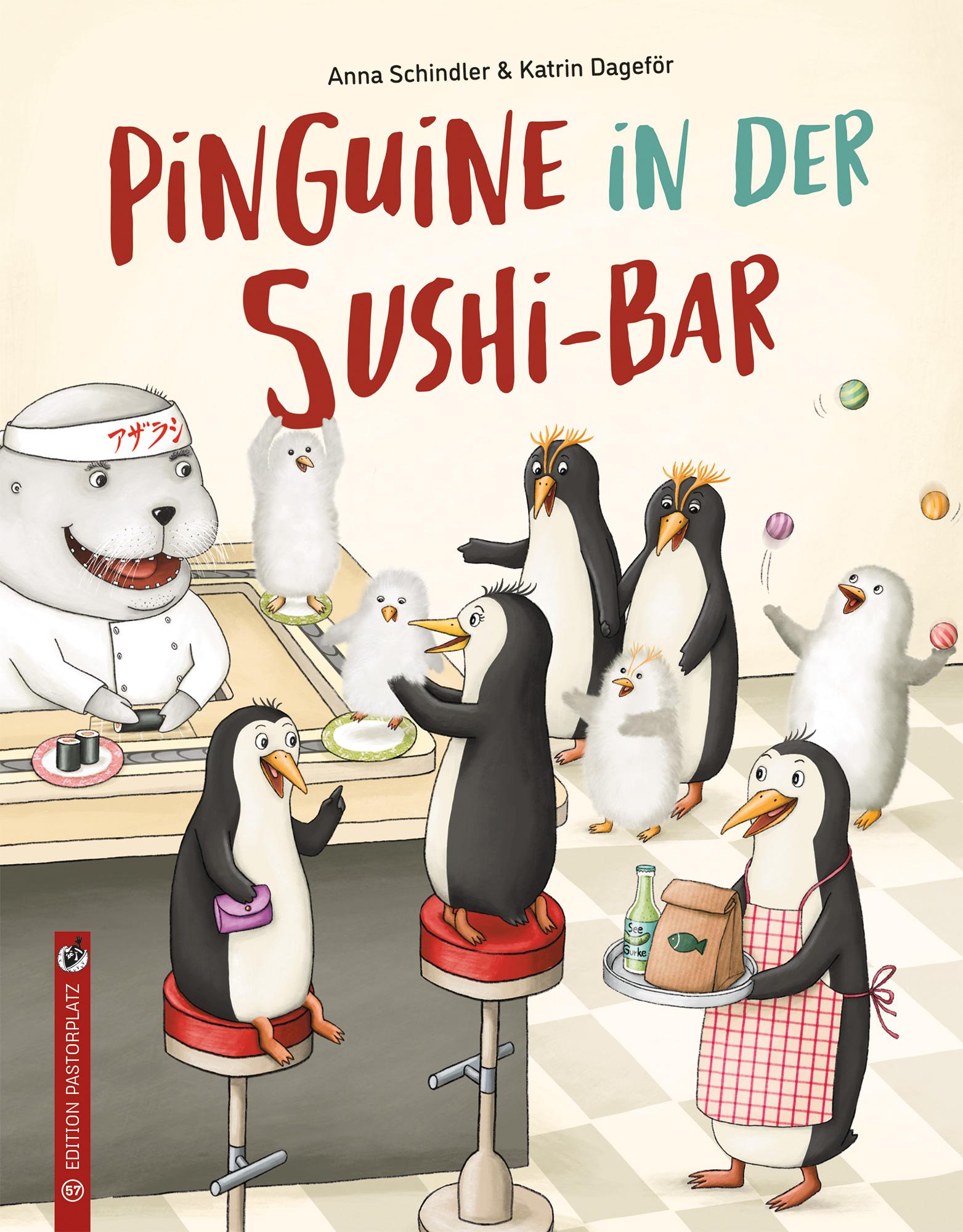 Pinguine in der Sushi-Bar