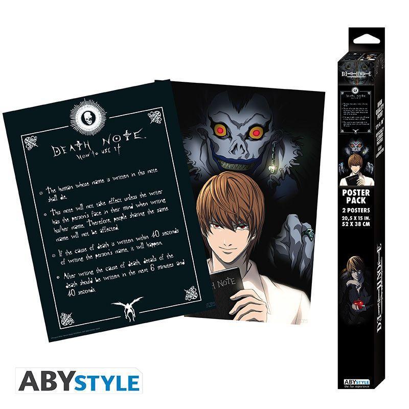 DEATH NOTE - Set 2 Chibi Posters - Light & Death Note (52x38) x4