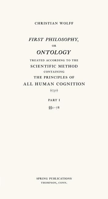 First Philosophy, or Ontology