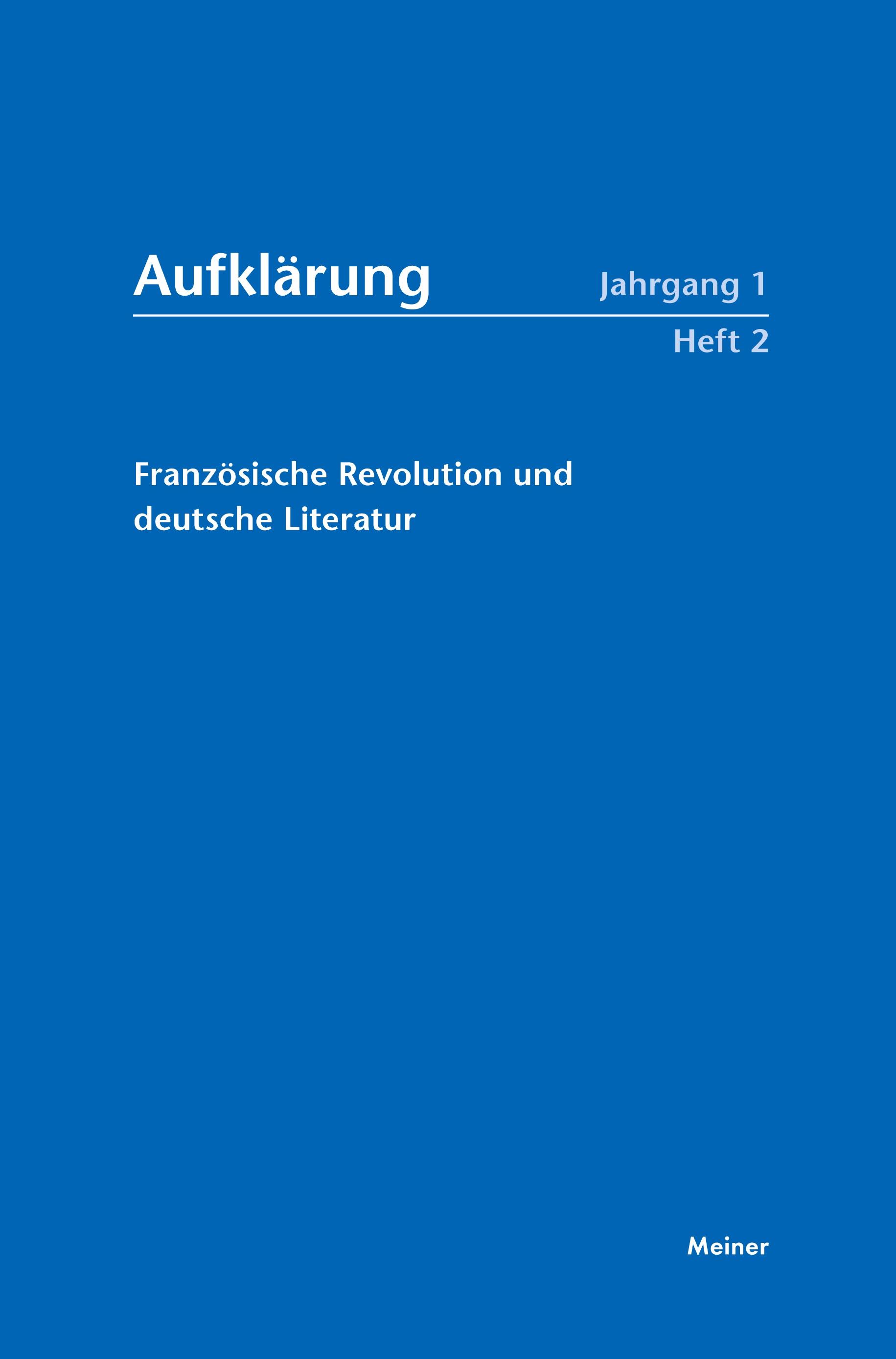 Französische Revolution und deutsche Literatur