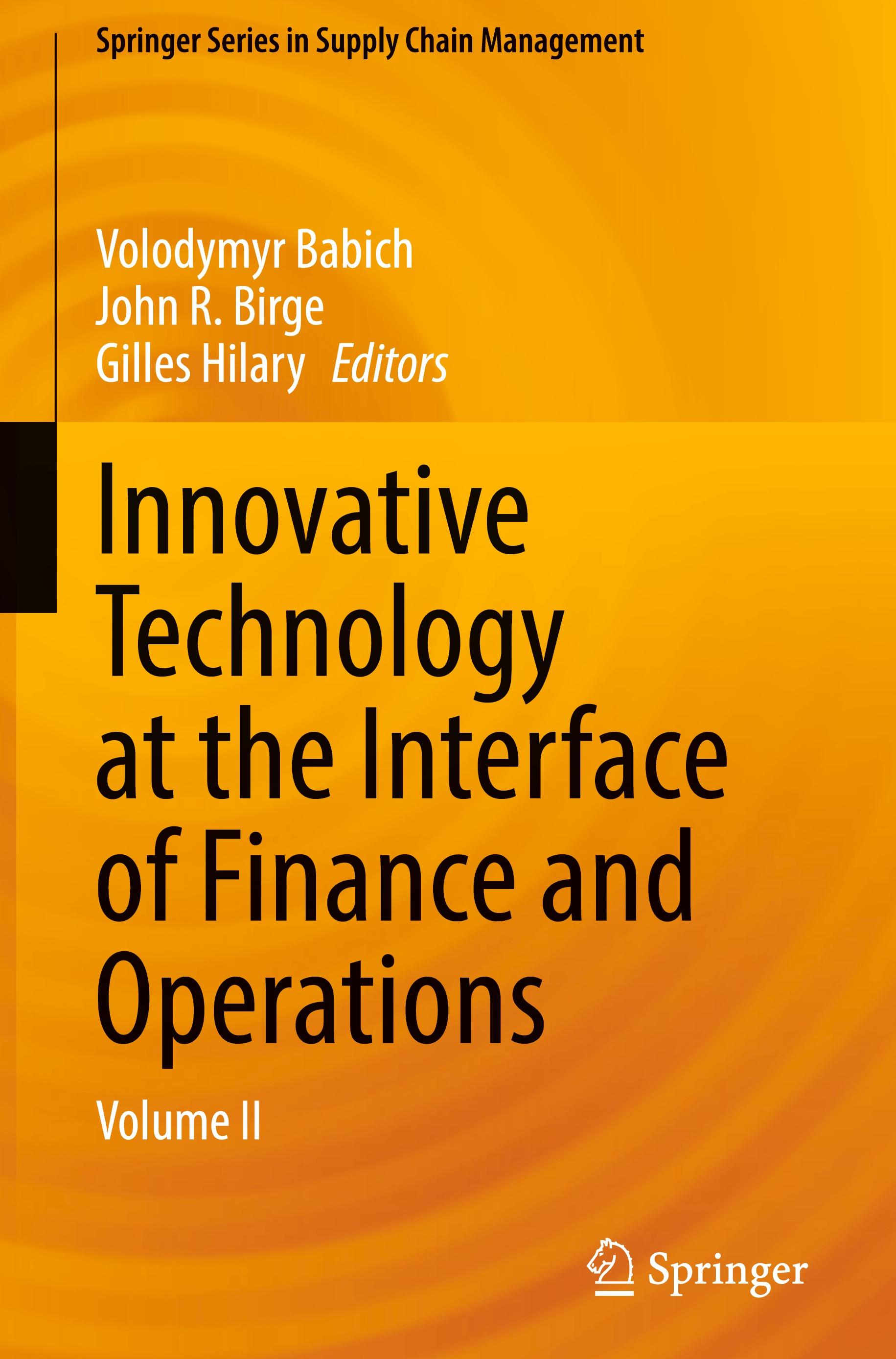 Innovative Technology at the Interface of Finance and Operations