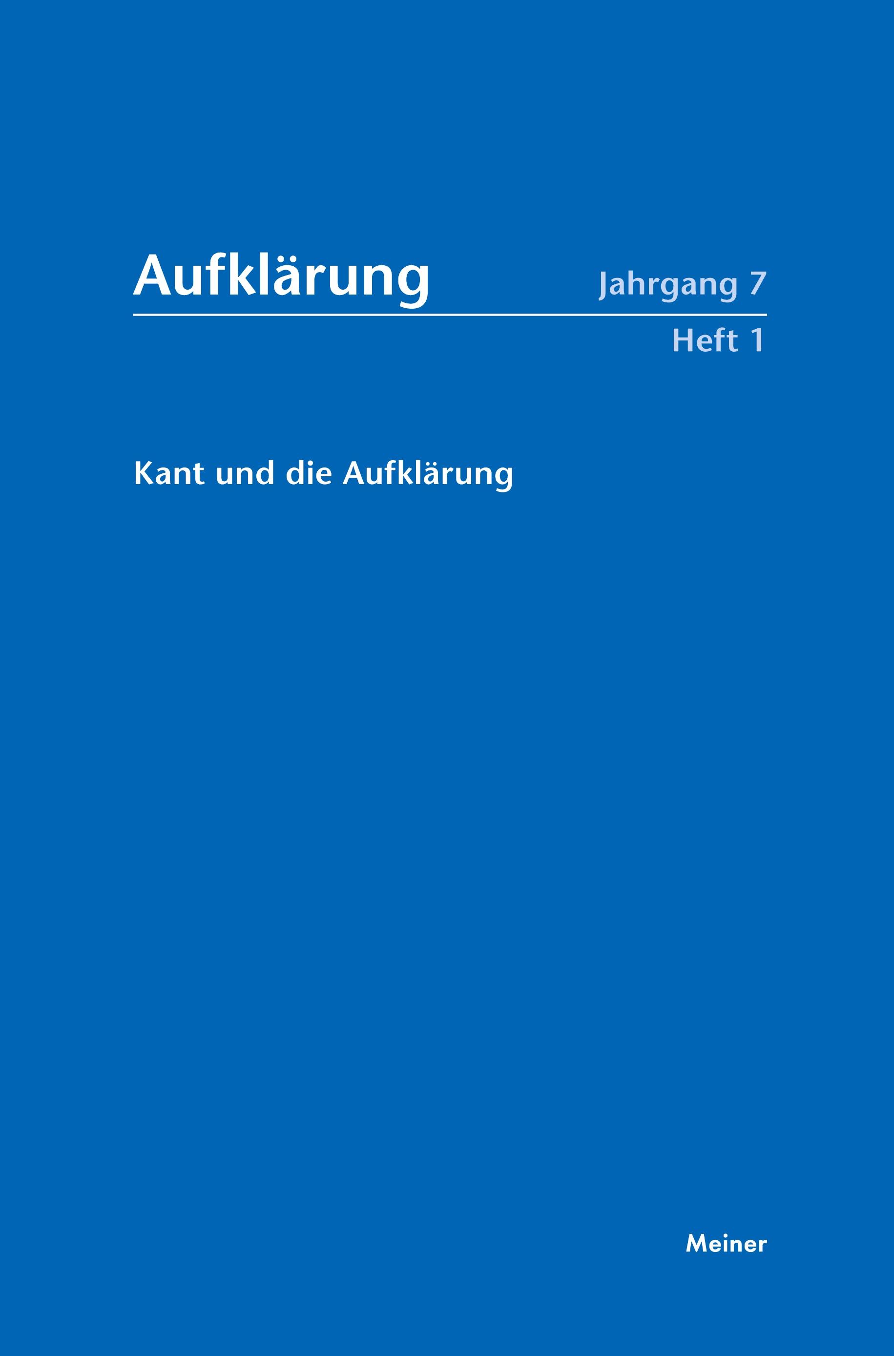 Kant und die Aufklärung