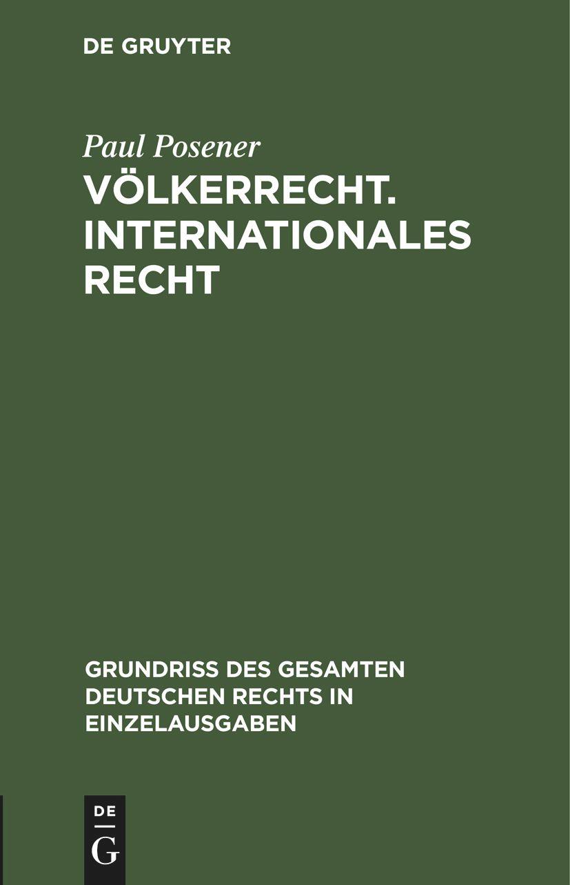 Völkerrecht. Internationales Recht