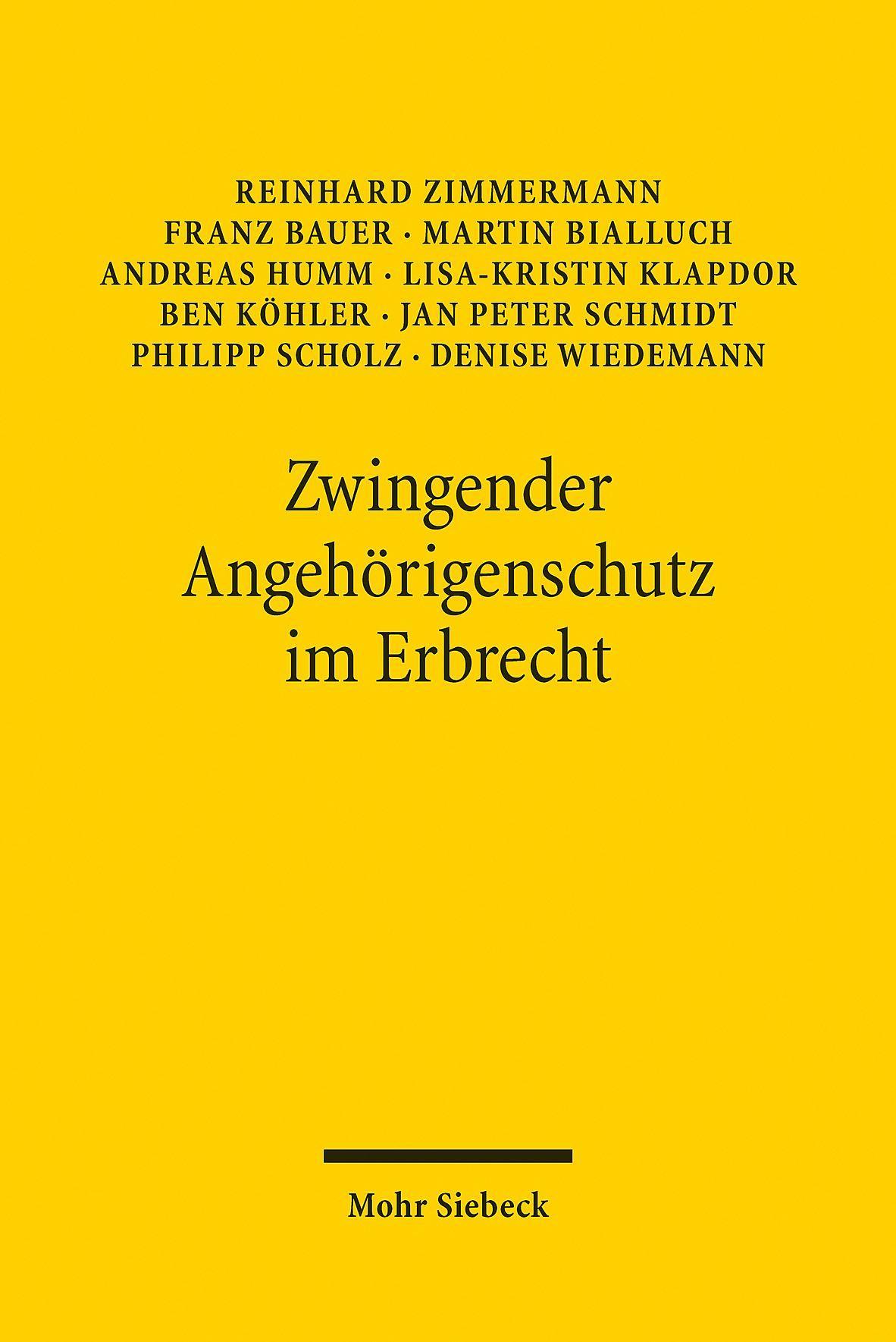 Zwingender Angehörigenschutz im Erbrecht