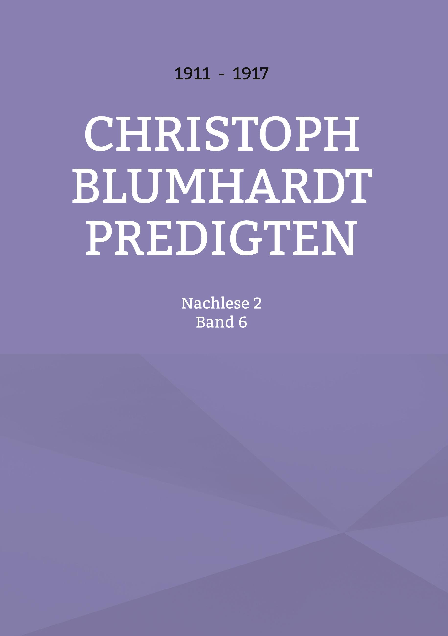 Christoph Blumhardt Predigten