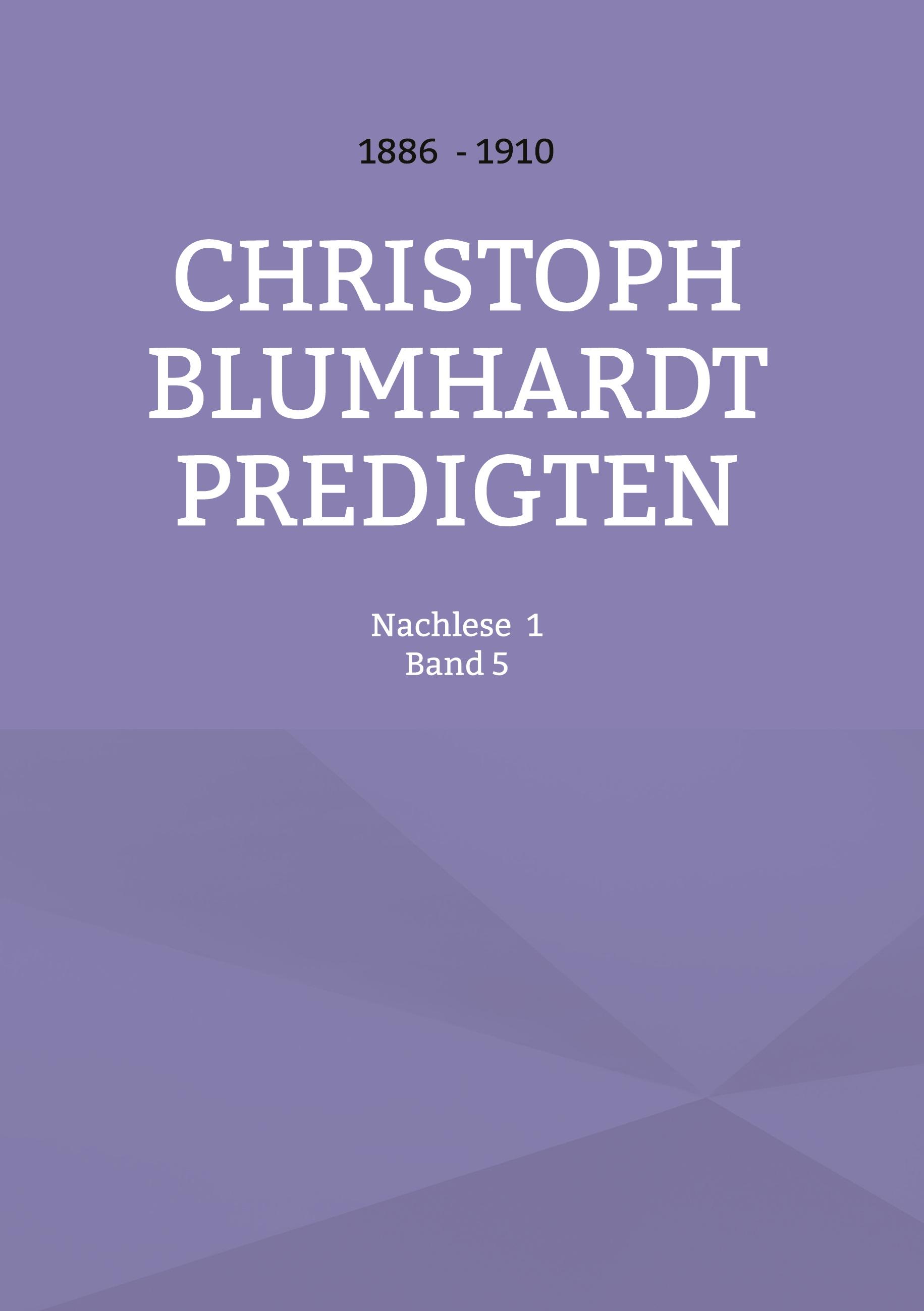 Christoph Blumhardt Predigten