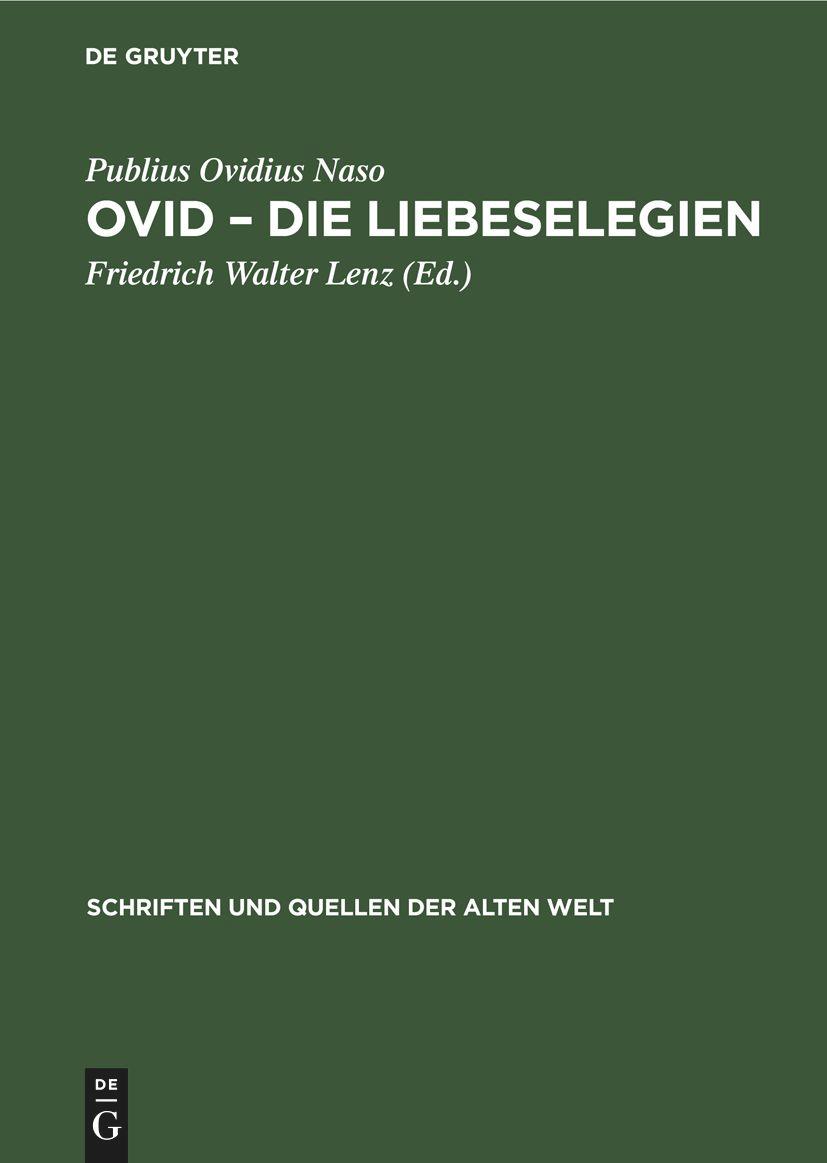 Ovid ¿ Die Liebeselegien