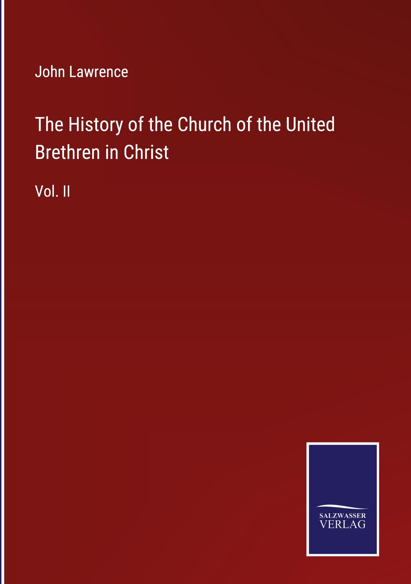 The History of the Church of the United Brethren in Christ