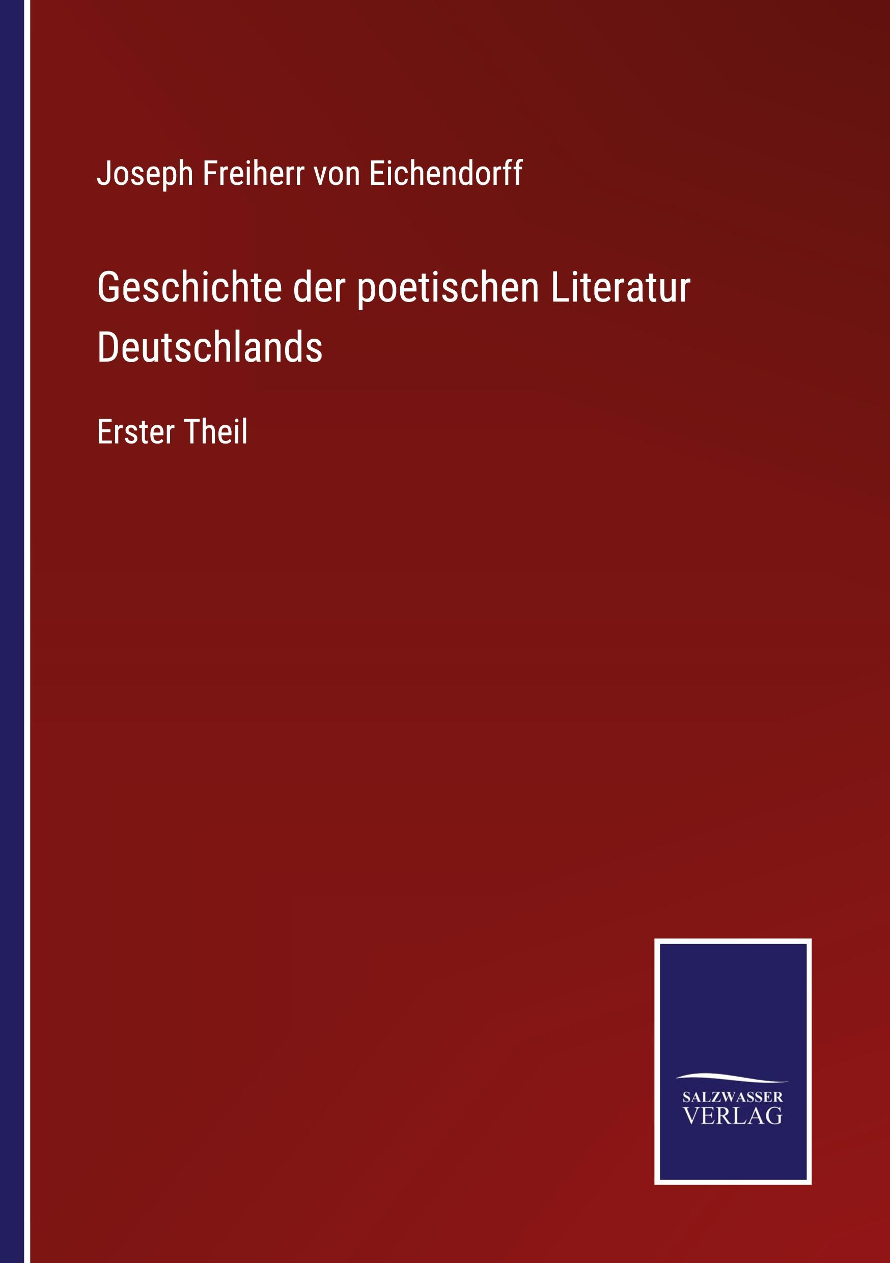 Geschichte der poetischen Literatur Deutschlands