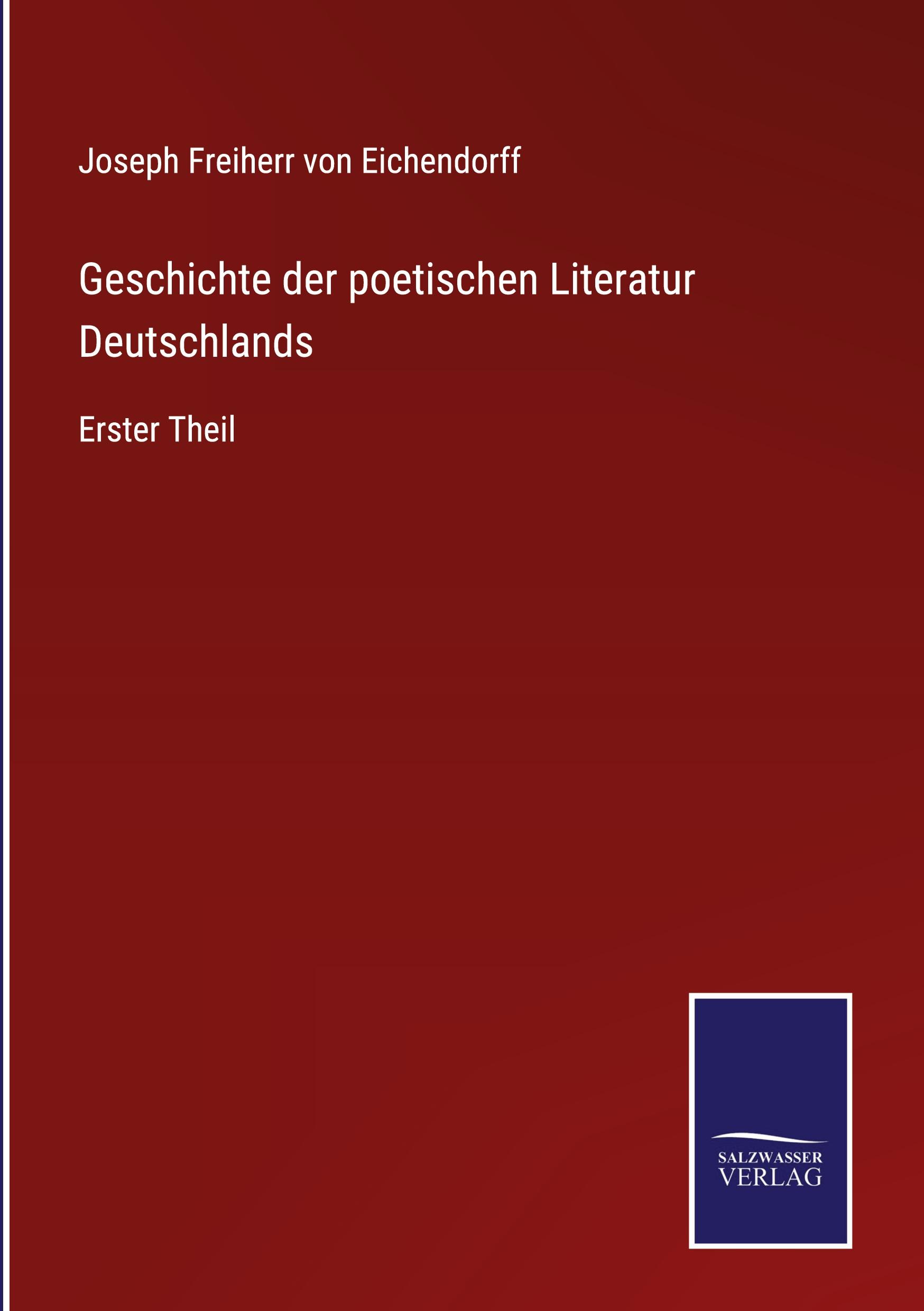 Geschichte der poetischen Literatur Deutschlands