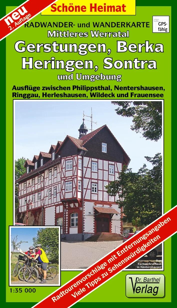 Mittleres Werratal, Gerstungen, Berka, Heringen, Sontra und Umgebung Radwander- und Wanderkarte  1 : 35 000