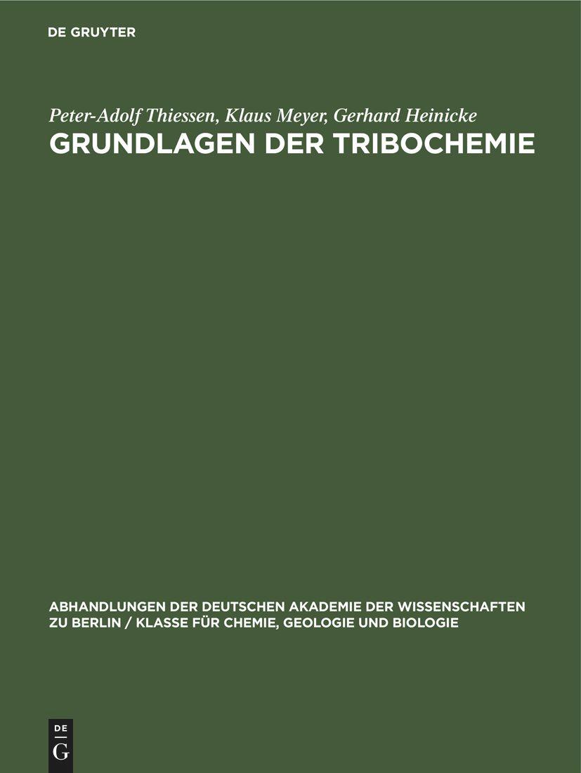 Grundlagen der Tribochemie