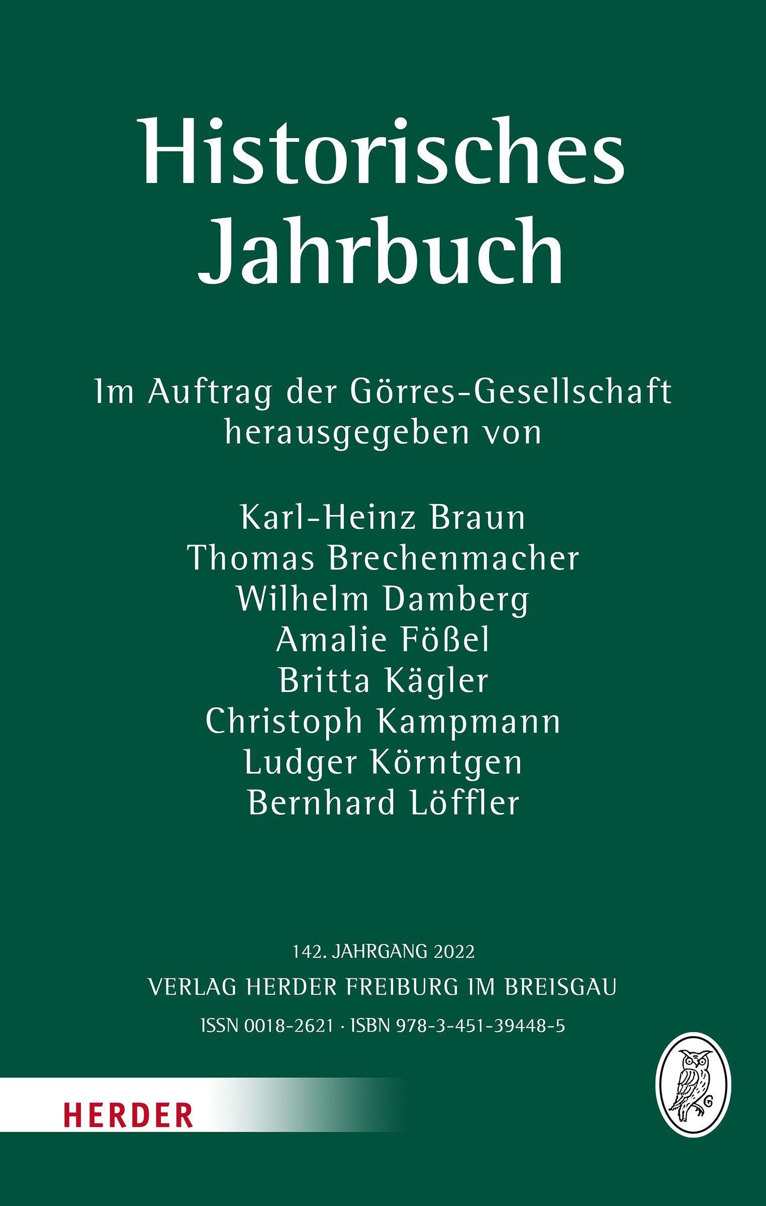 Historisches Jahrbuch - 142. Jahrgang