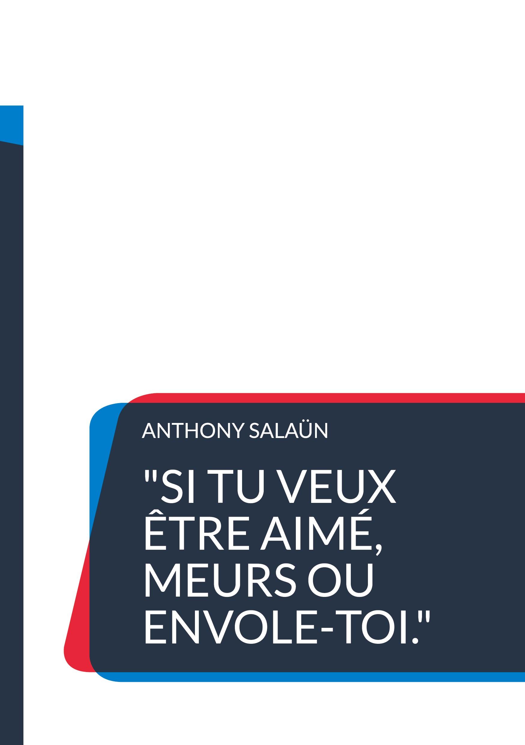 "Si tu veux être aimé, meurs ou envole-toi."