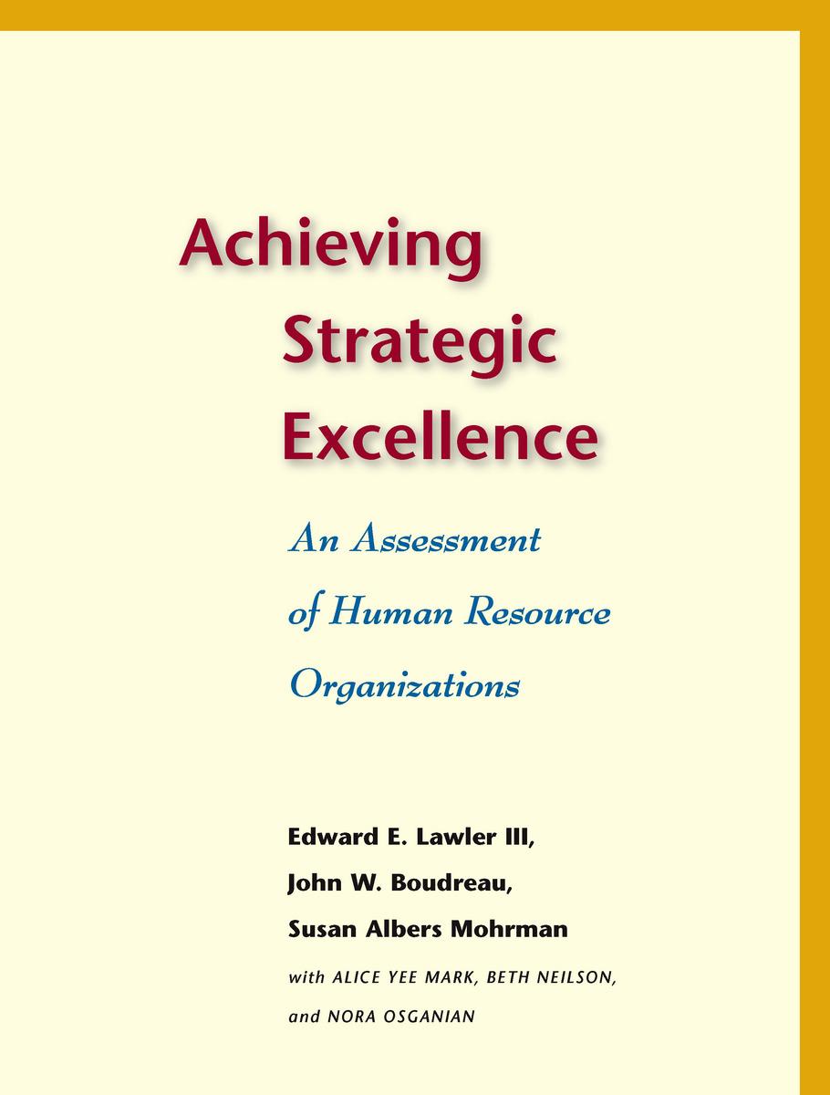 Achieving Strategic Excellence