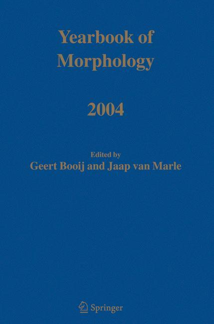 Yearbook of Morphology 2004