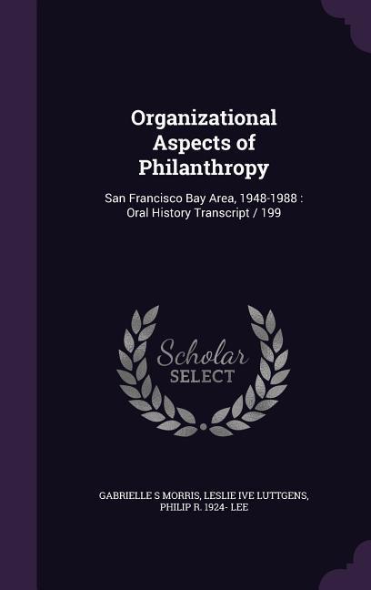 Organizational Aspects of Philanthropy