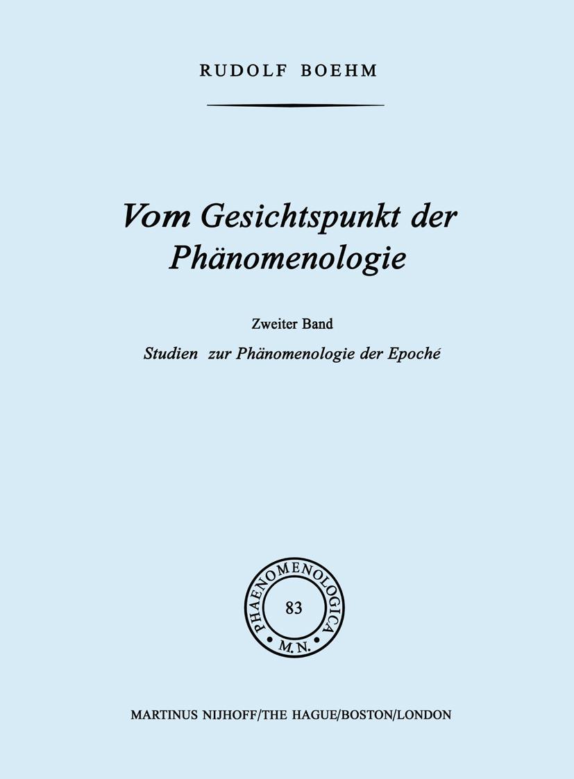 Vom Gesichtspunkt Der Phänomenologie