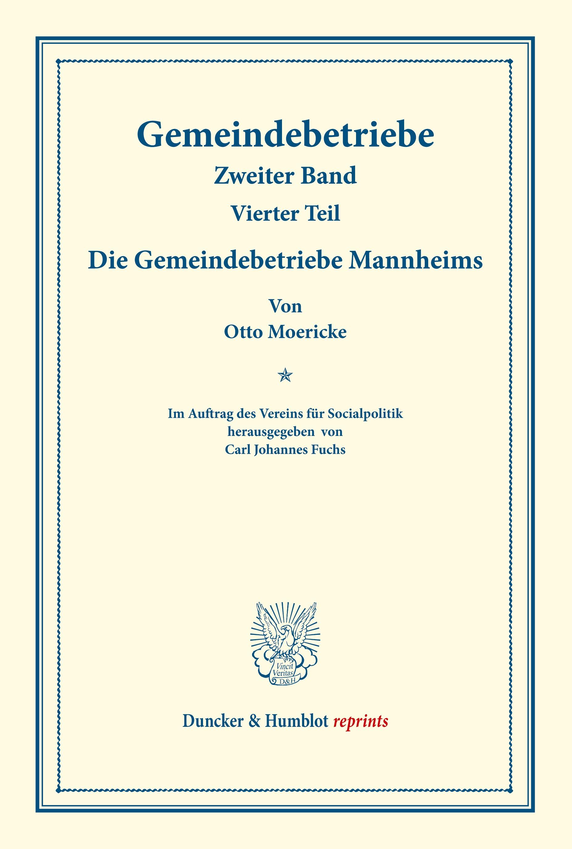 Die Gemeindebetriebe Mannheims.