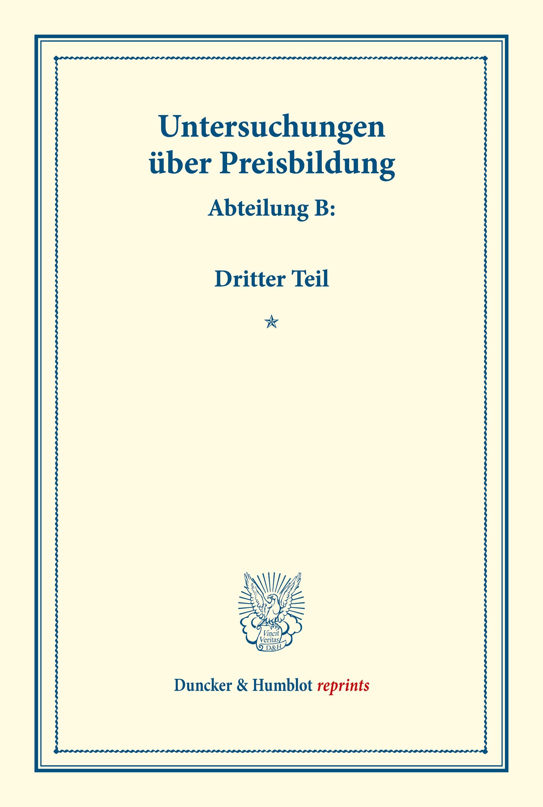 Preisbildung für gewerbliche Erzeugnisse.