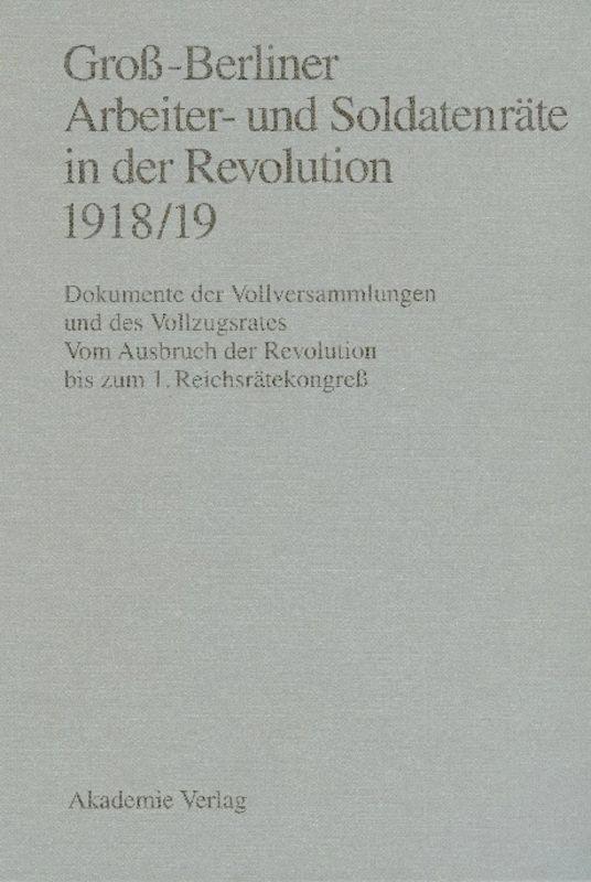 Groß-Berliner Arbeiter- und Soldatenräte in der Revolution 1918/19