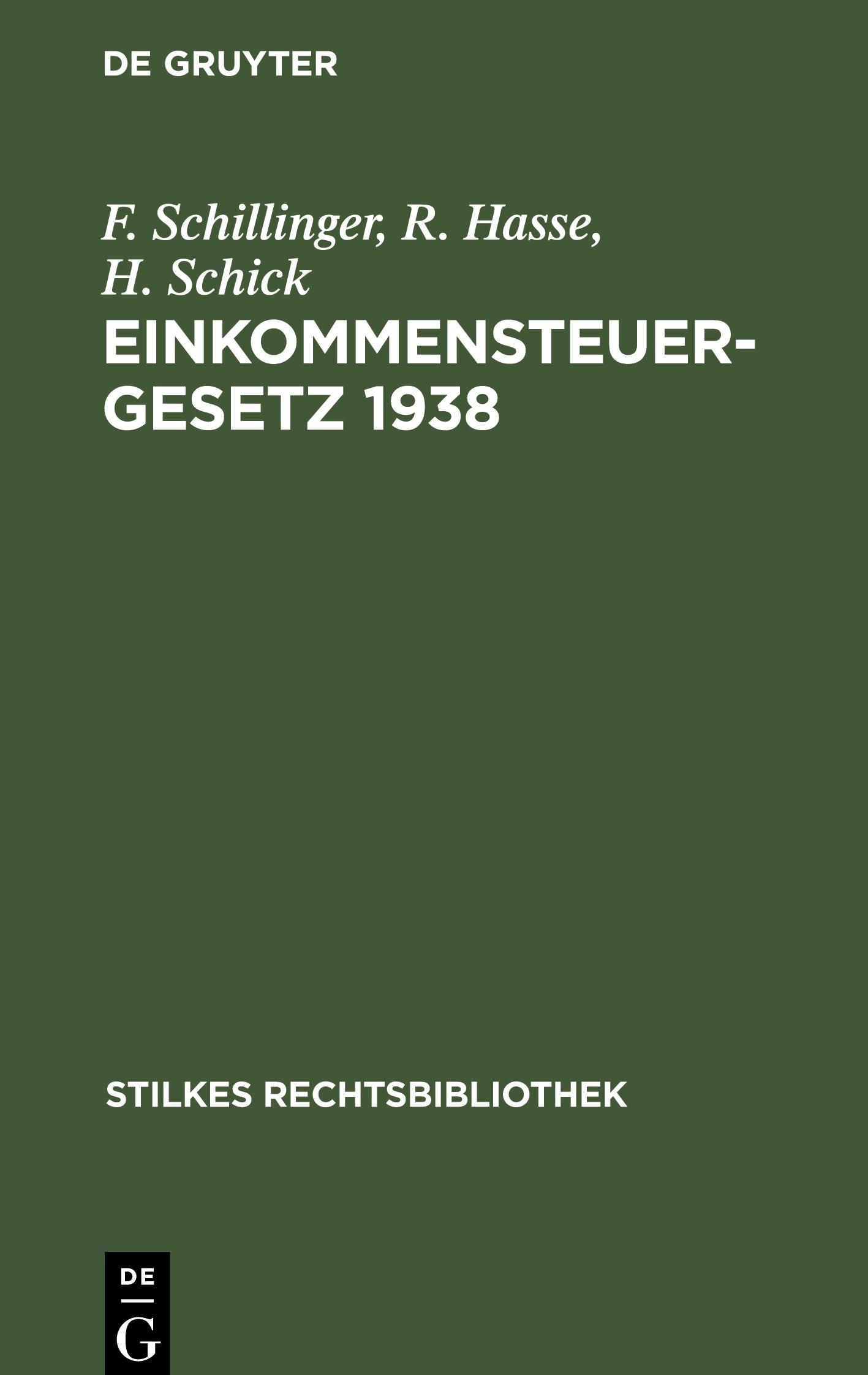 Einkommensteuergesetz 1938