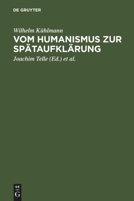 Vom Humanismus zur Spätaufklärung