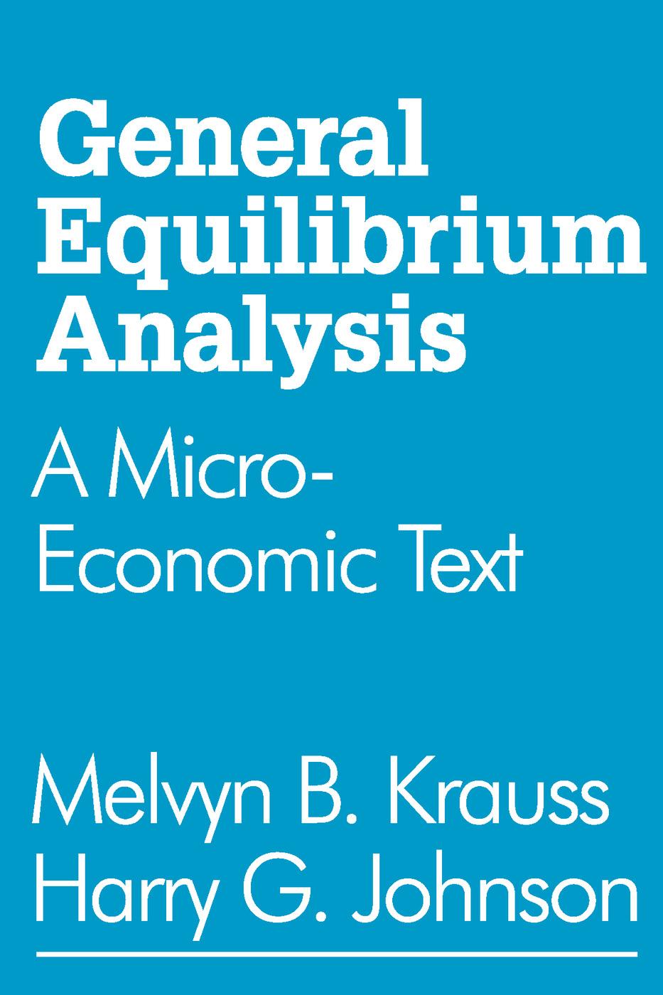 General Equilibrium Analysis