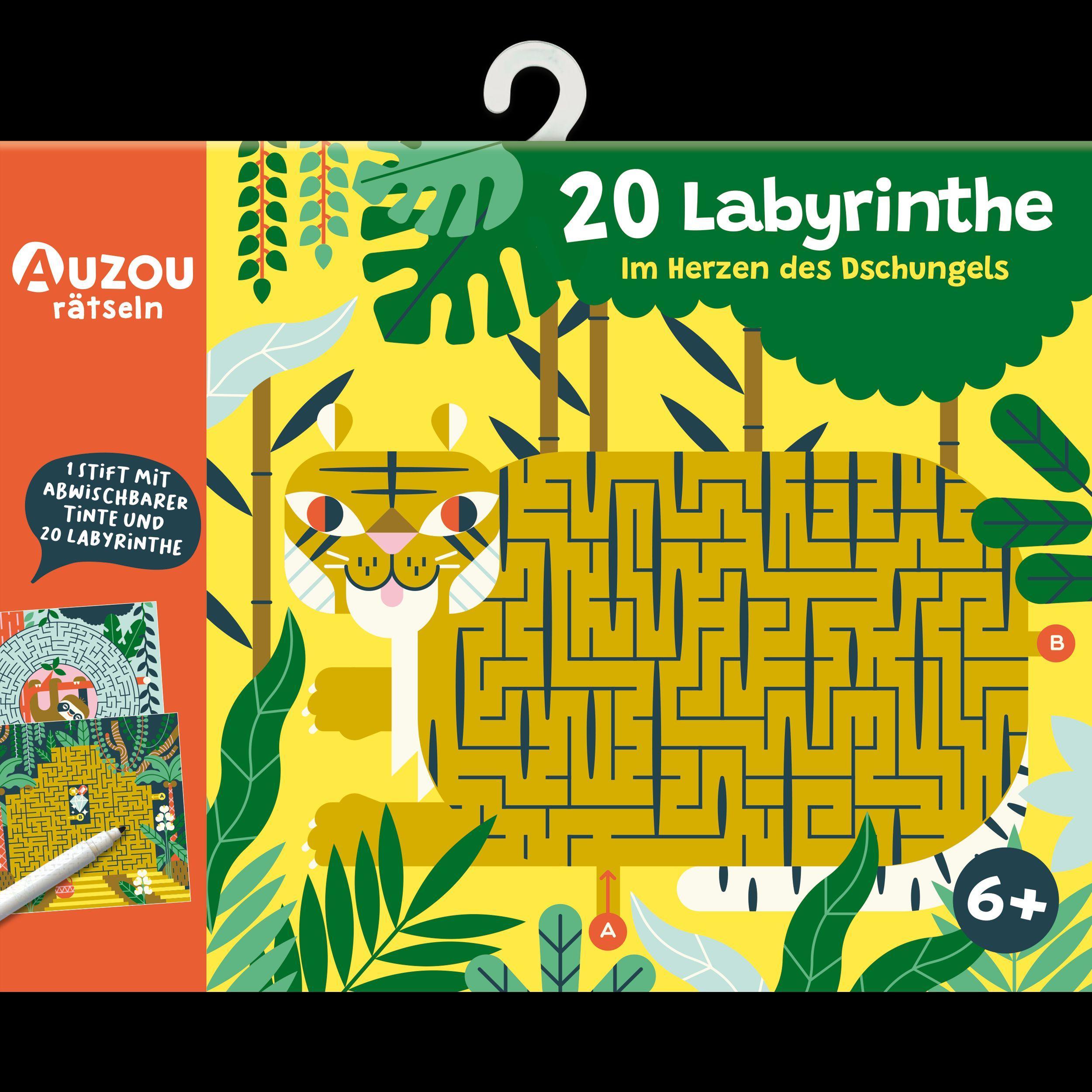 Auzou 20 Labyrinthe im Herzen des Dschungels