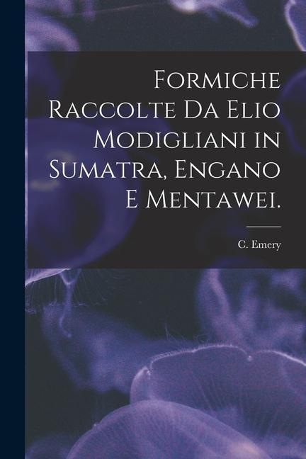 Formiche Raccolte Da Elio Modigliani in Sumatra, Engano E Mentawei.