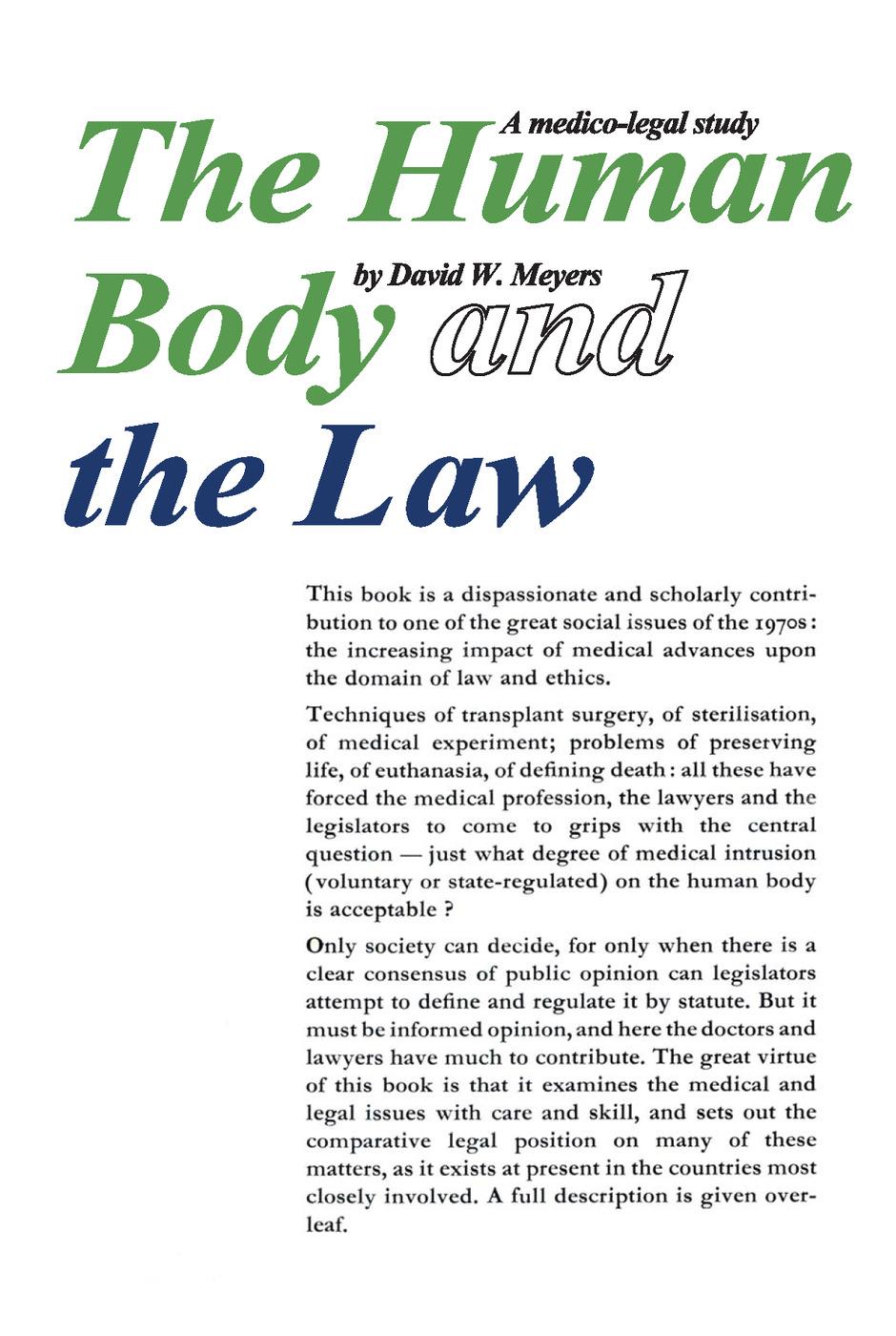 Human Body and the Law