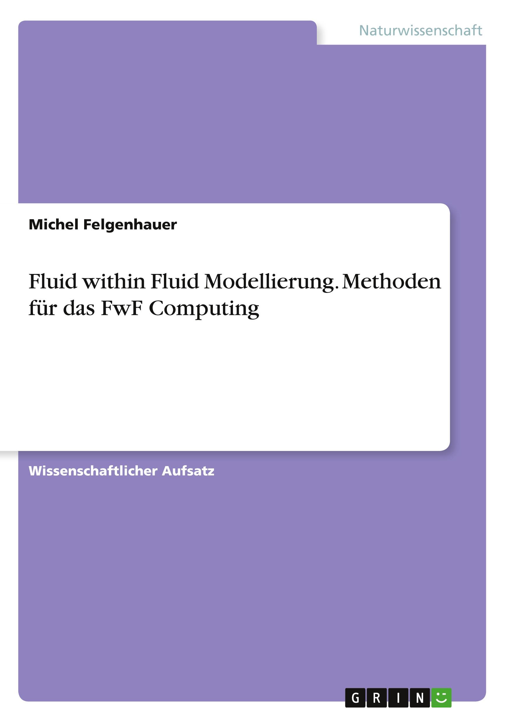 Fluid within Fluid Modellierung. Methoden für das FwF Computing