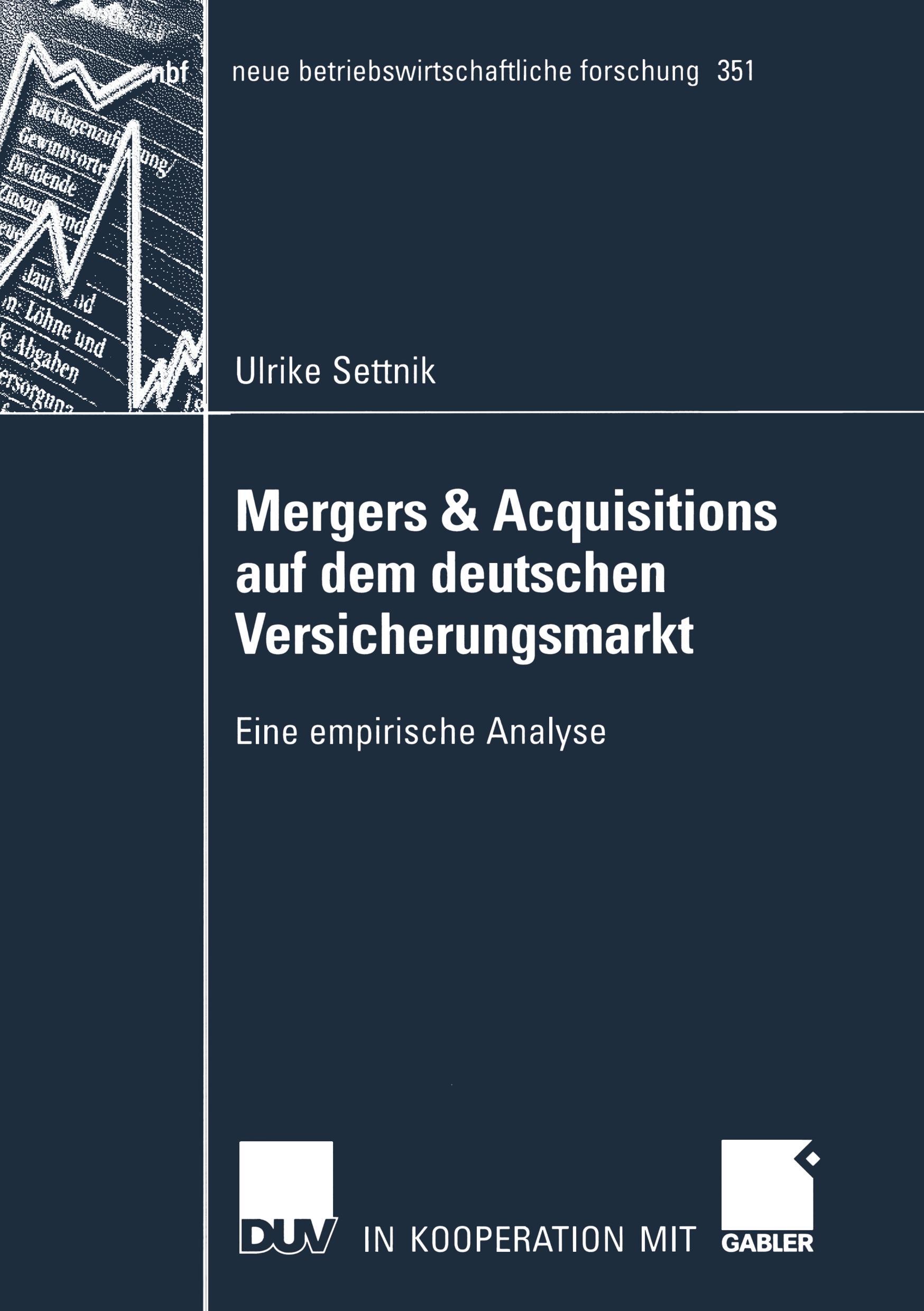 Mergers & Acquisitions auf dem deutschen Versicherungsmarkt