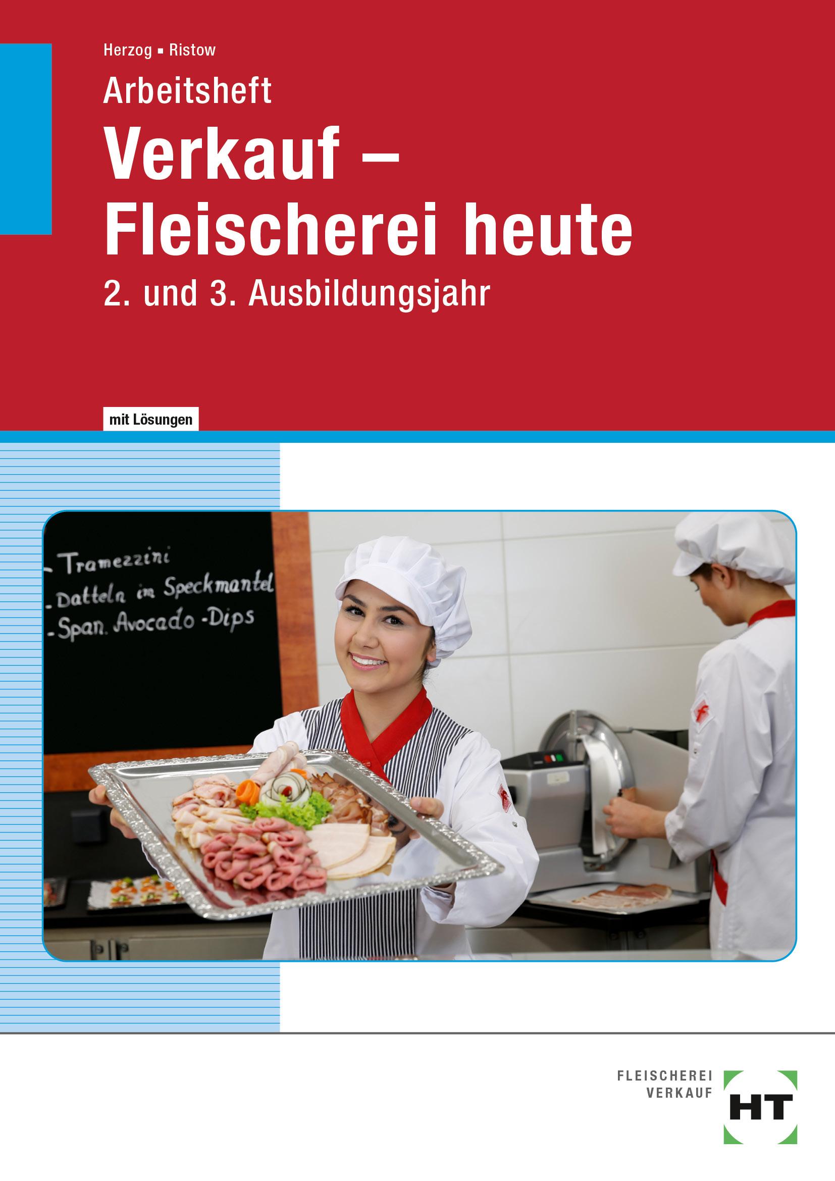 Arbeitsheft mit eingetragenen Lösungen Verkauf -- Fleischerei heute