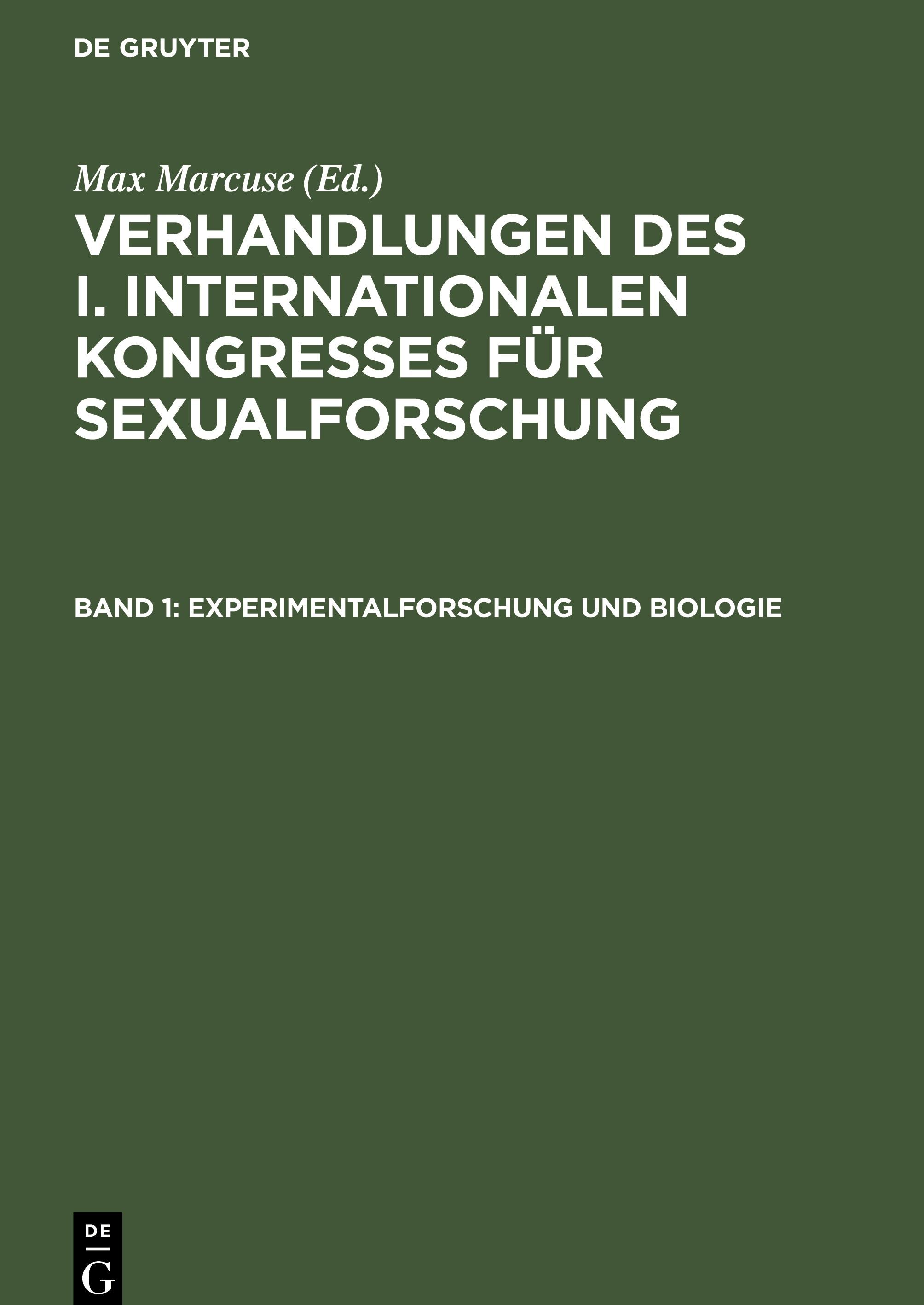 Experimentalforschung und Biologie