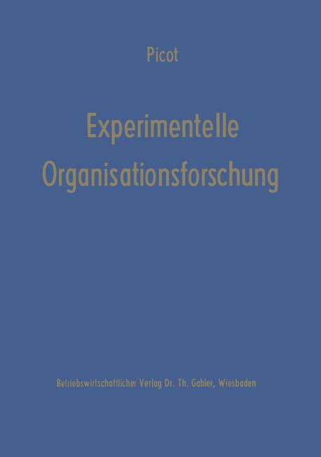 Experimentelle Organisationsforschung